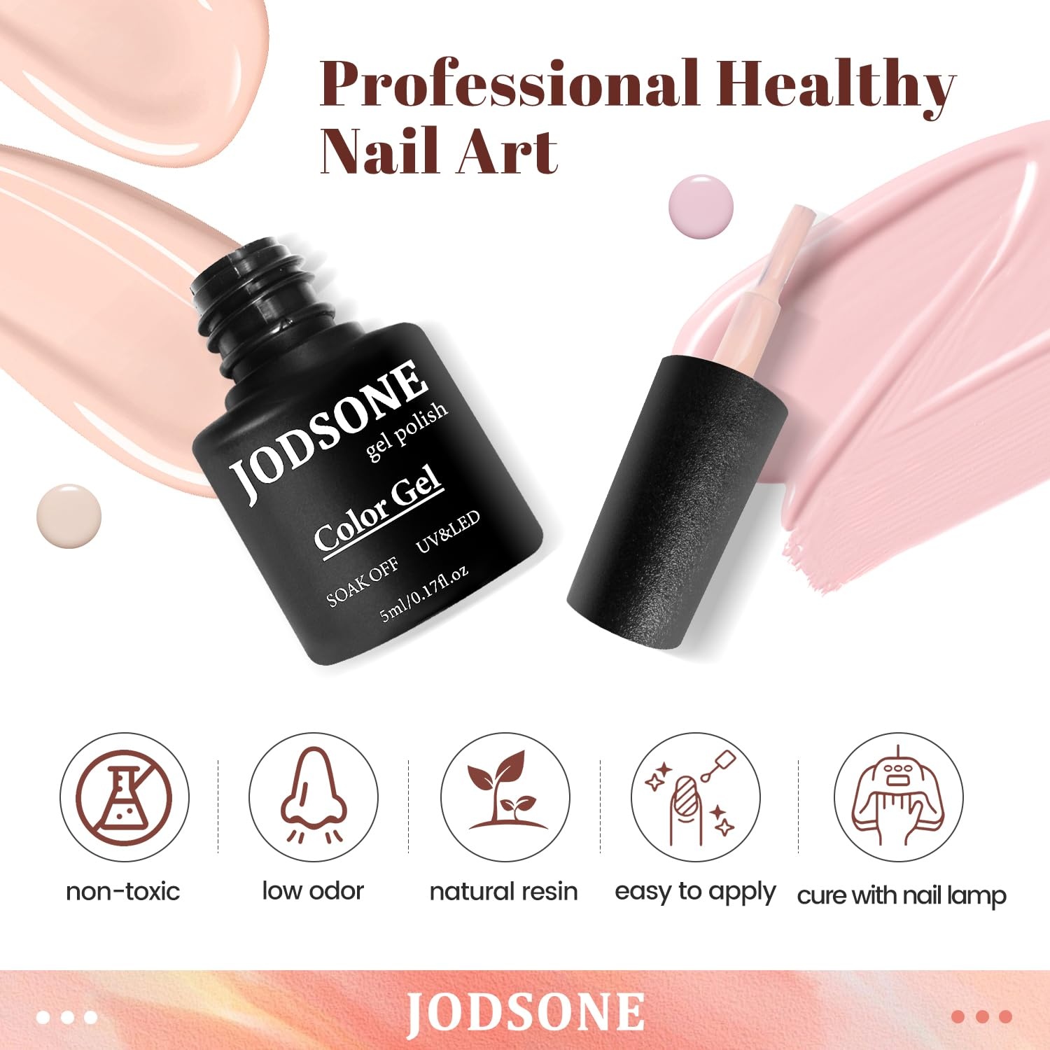 JODSONE 23 PCS Gel Nail Polish Set with Base Glossy and Matte Top Coat Multicolored Gel Nail Long Lasting Suitable for All Seasons(20SET-01A) - view 3