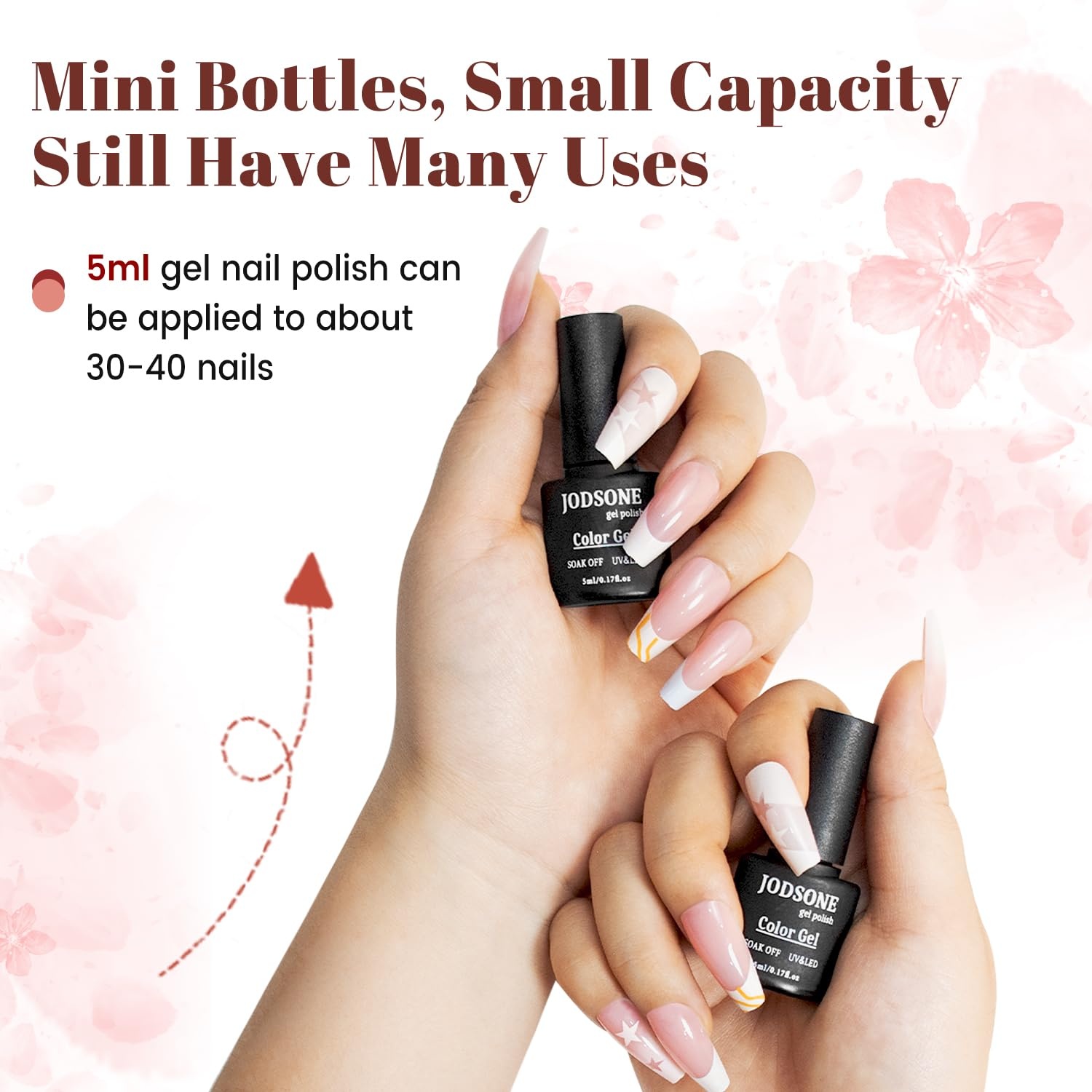 JODSONE 23 PCS Gel Nail Polish Set with Base Glossy and Matte Top Coat Multicolored Gel Nail Long Lasting Suitable for All Seasons(20SET-01A) - view 7