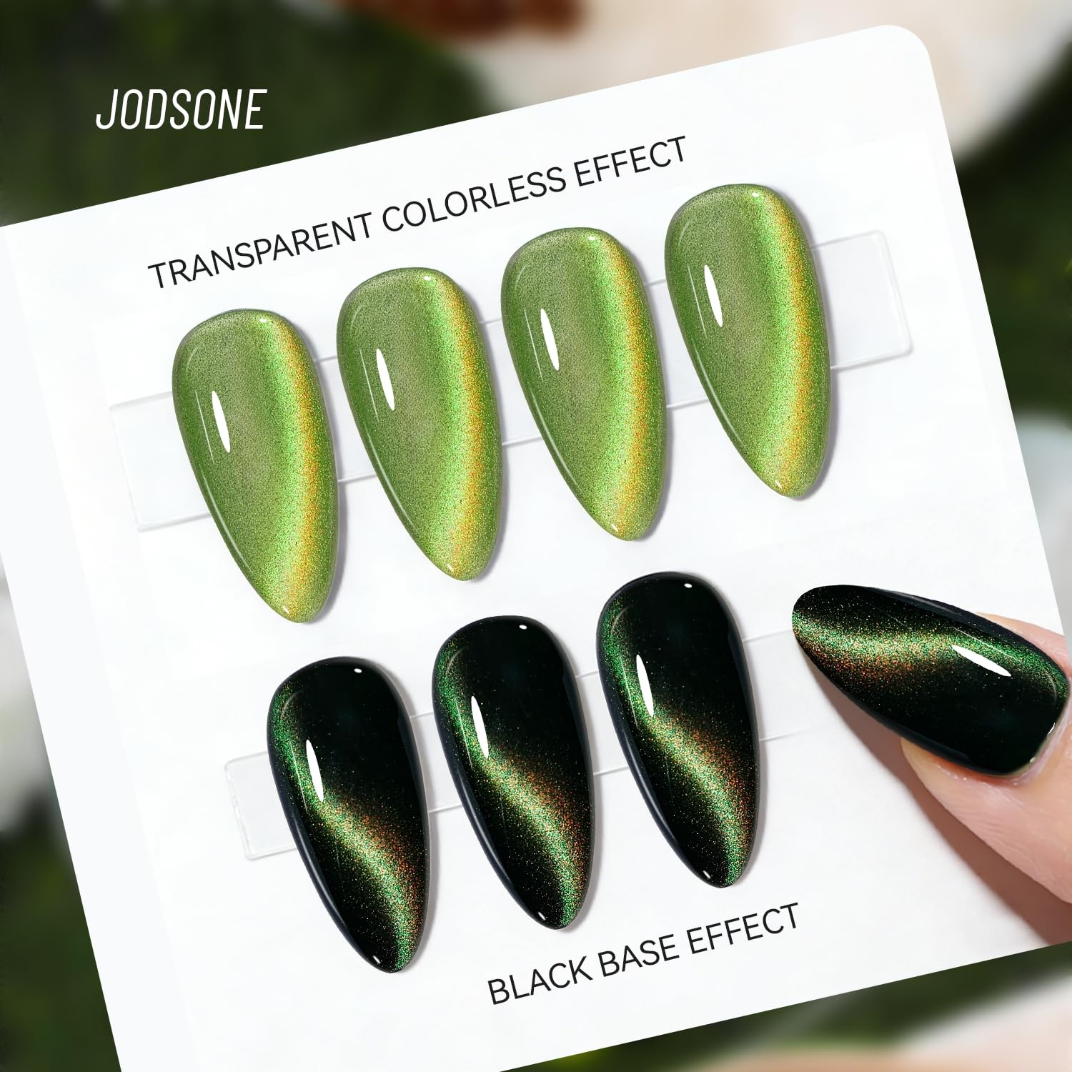 JODSONE 16.5 mL 9D Chameleon Cat Eye Gel Polish with Magnet, Blue Purple | UV/LED Cure, Black Gel Polish Recommended for Stronger Contrast, Multiple Customizable Cat-Eye Effects, Soak-Off Formula(CAT09) - view 2