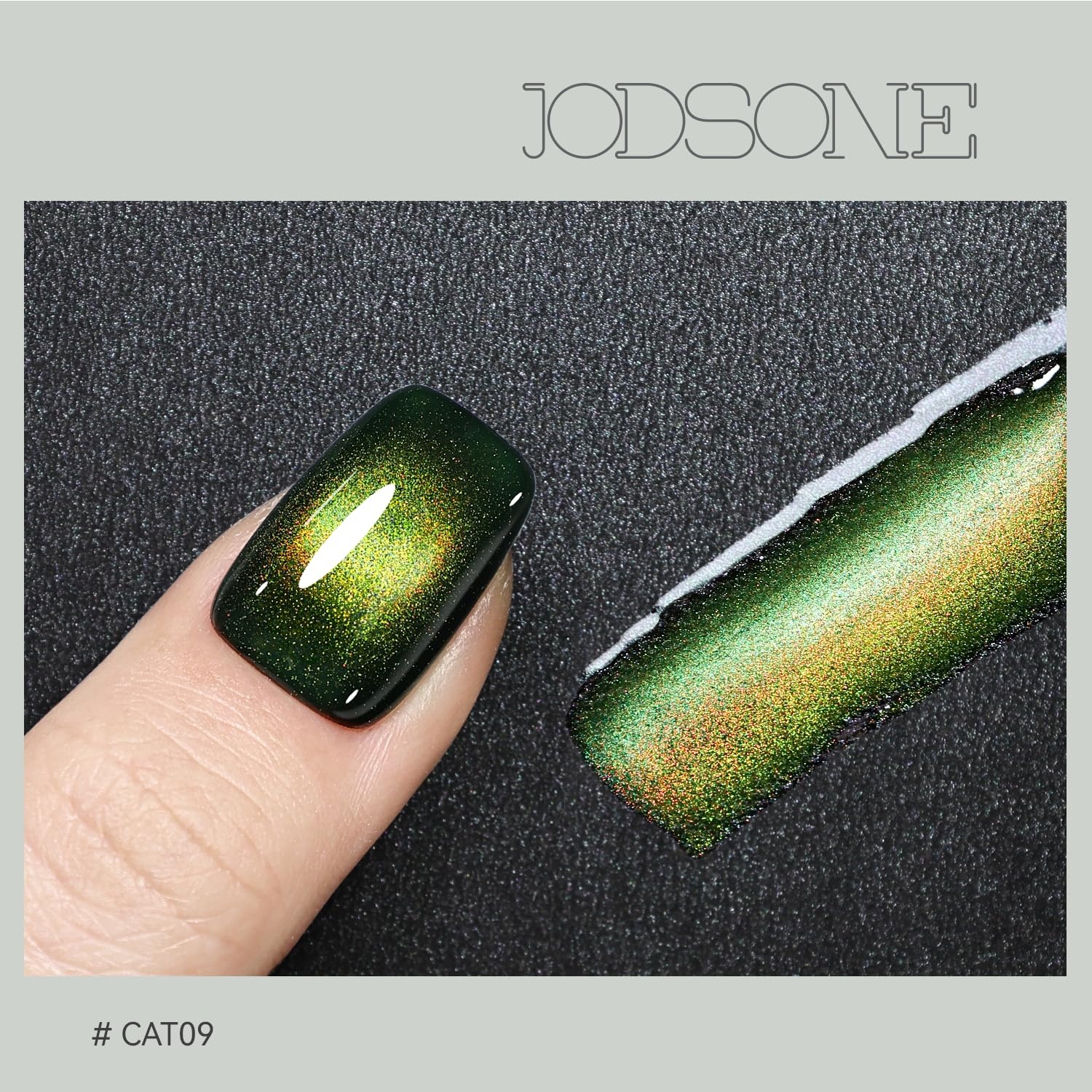 JODSONE 16.5 mL 9D Chameleon Cat Eye Gel Polish with Magnet, Blue Purple | UV/LED Cure, Black Gel Polish Recommended for Stronger Contrast, Multiple Customizable Cat-Eye Effects, Soak-Off Formula(CAT09) - view 3