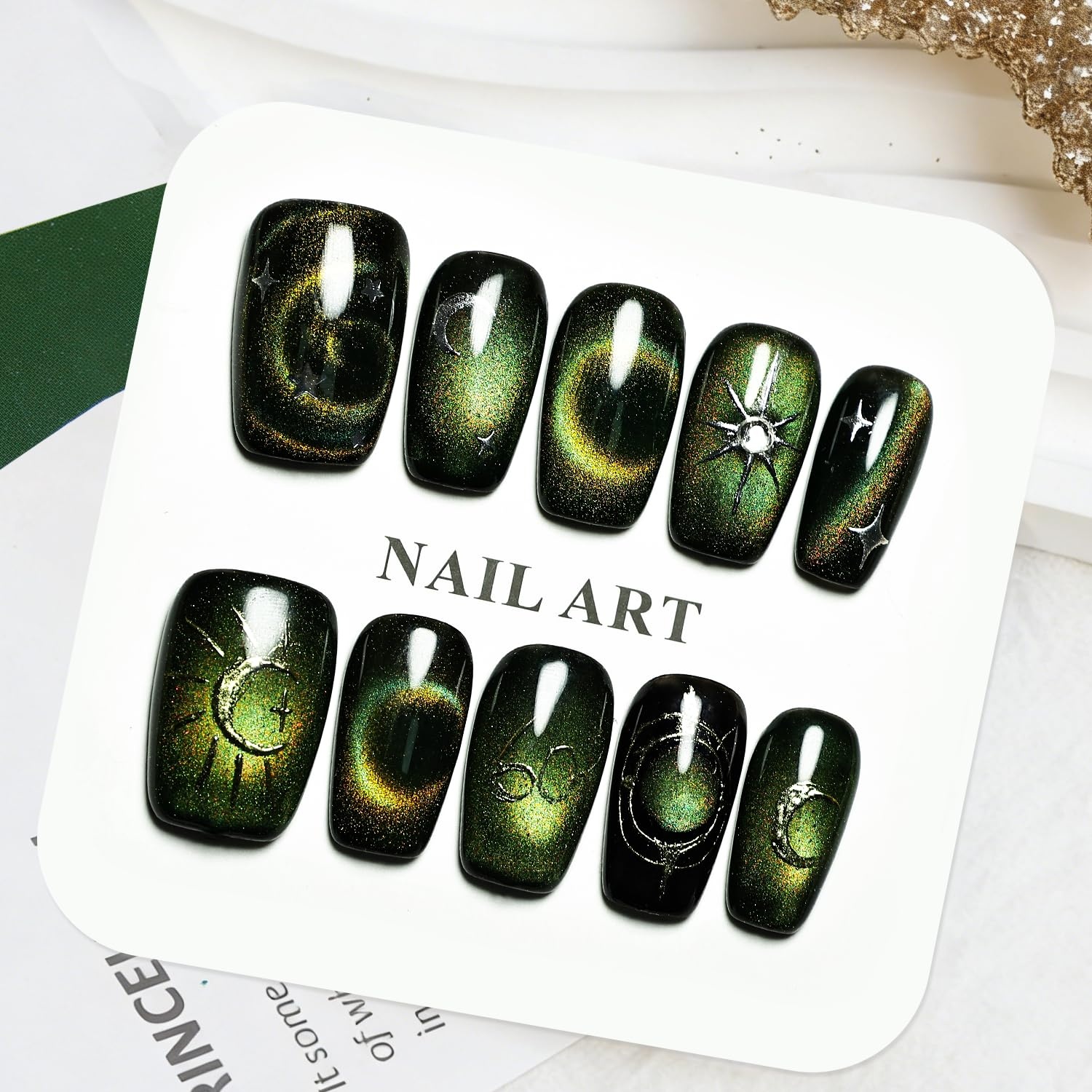JODSONE 16.5 mL 9D Chameleon Cat Eye Gel Polish with Magnet, Blue Purple | UV/LED Cure, Black Gel Polish Recommended for Stronger Contrast, Multiple Customizable Cat-Eye Effects, Soak-Off Formula(CAT09) - view 8