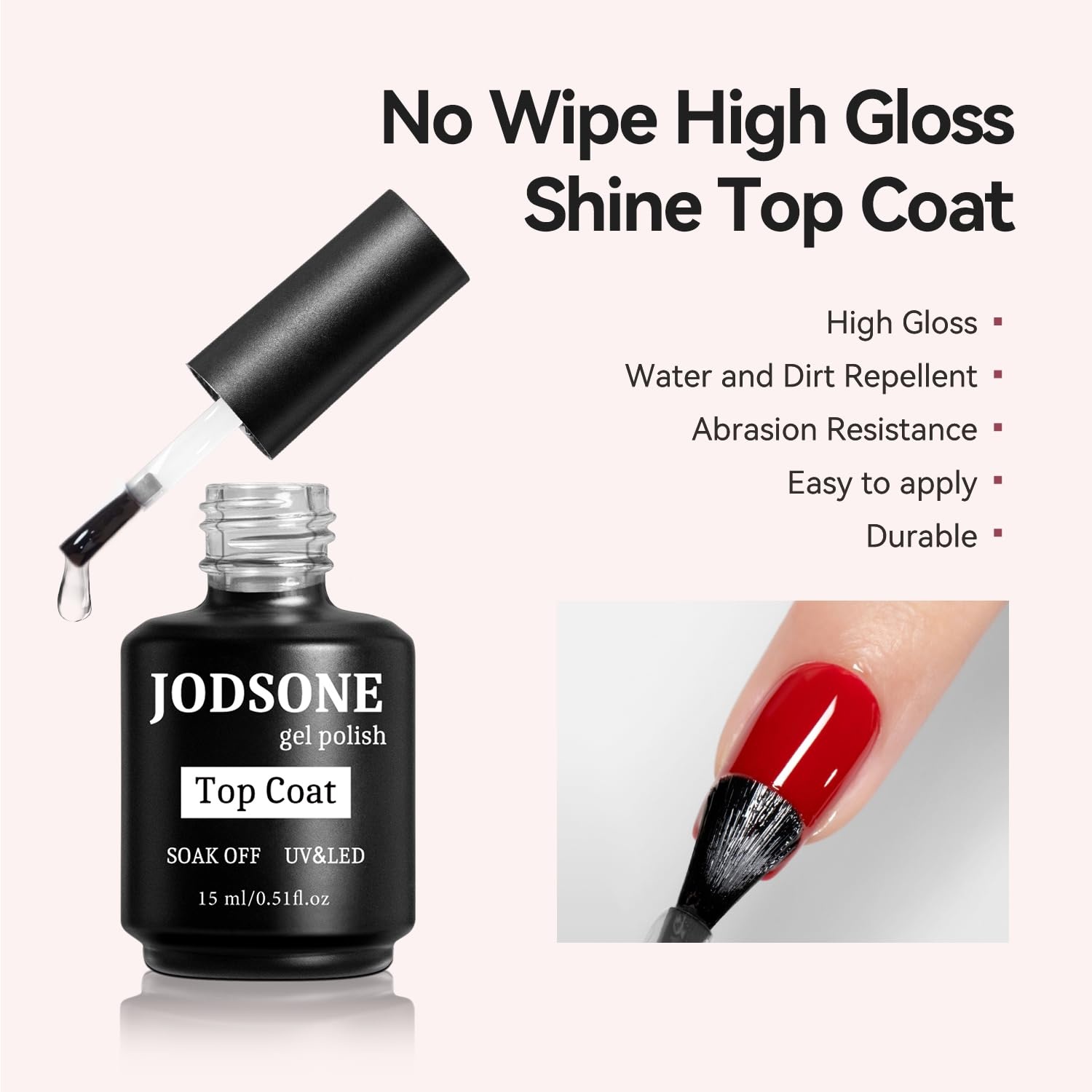 JODSONE 15ML Nail Primer Base Coat Top Coat Glossy Quick Drying Durable DIY Nail Art Design Long Lasting Gift(15ML-BTM) - view 2