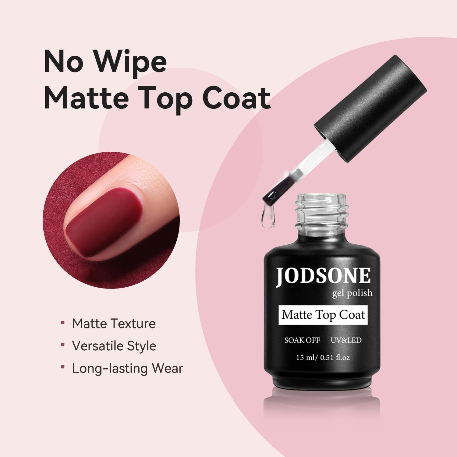 JODSONE 15ML Nail Primer Base Coat Top Coat Glossy Quick Drying Durable DIY Nail Art Design Long Lasting Gift(15ML-BTM) - view 3