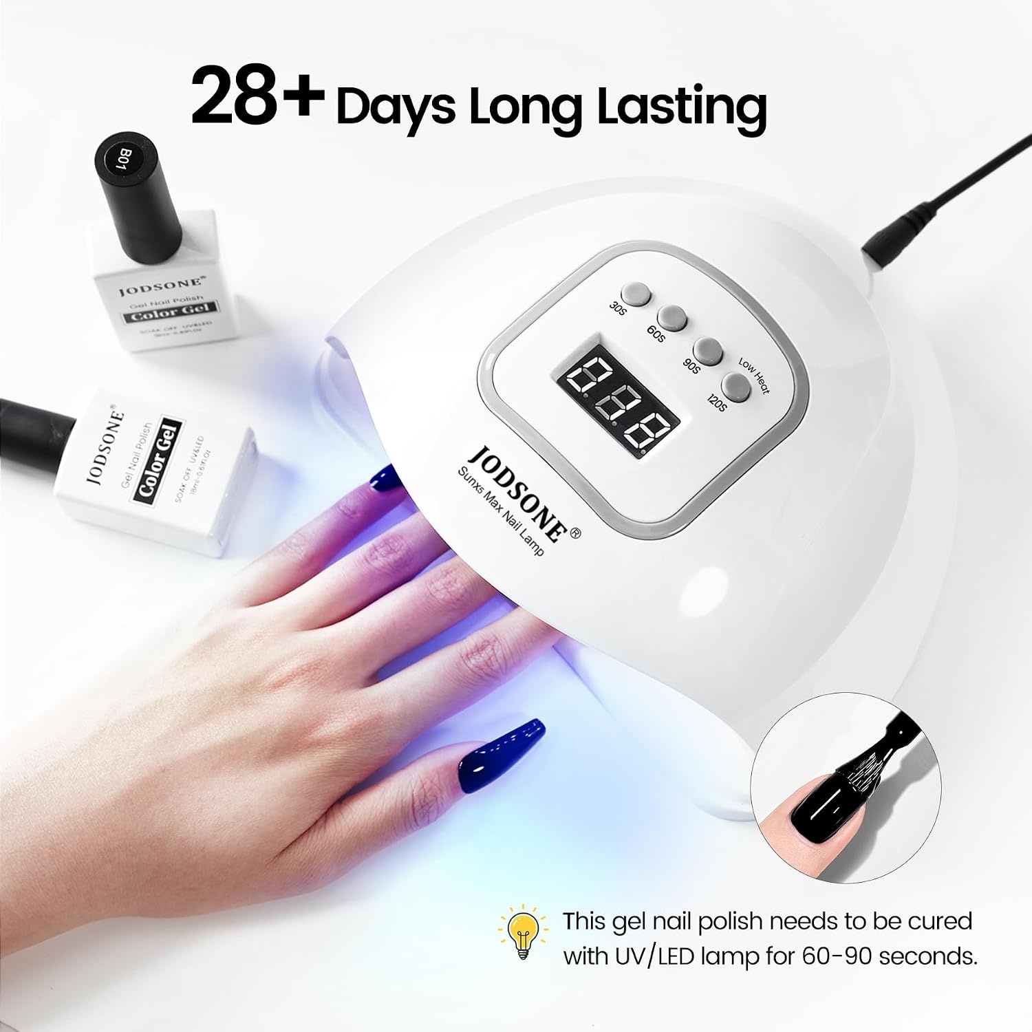 JODSONE 18ml Nude Jelly Gel Nail Polish Soak Off UV LED Art Manicure Salon DIY at Home Gift for Women(Black) - view 2