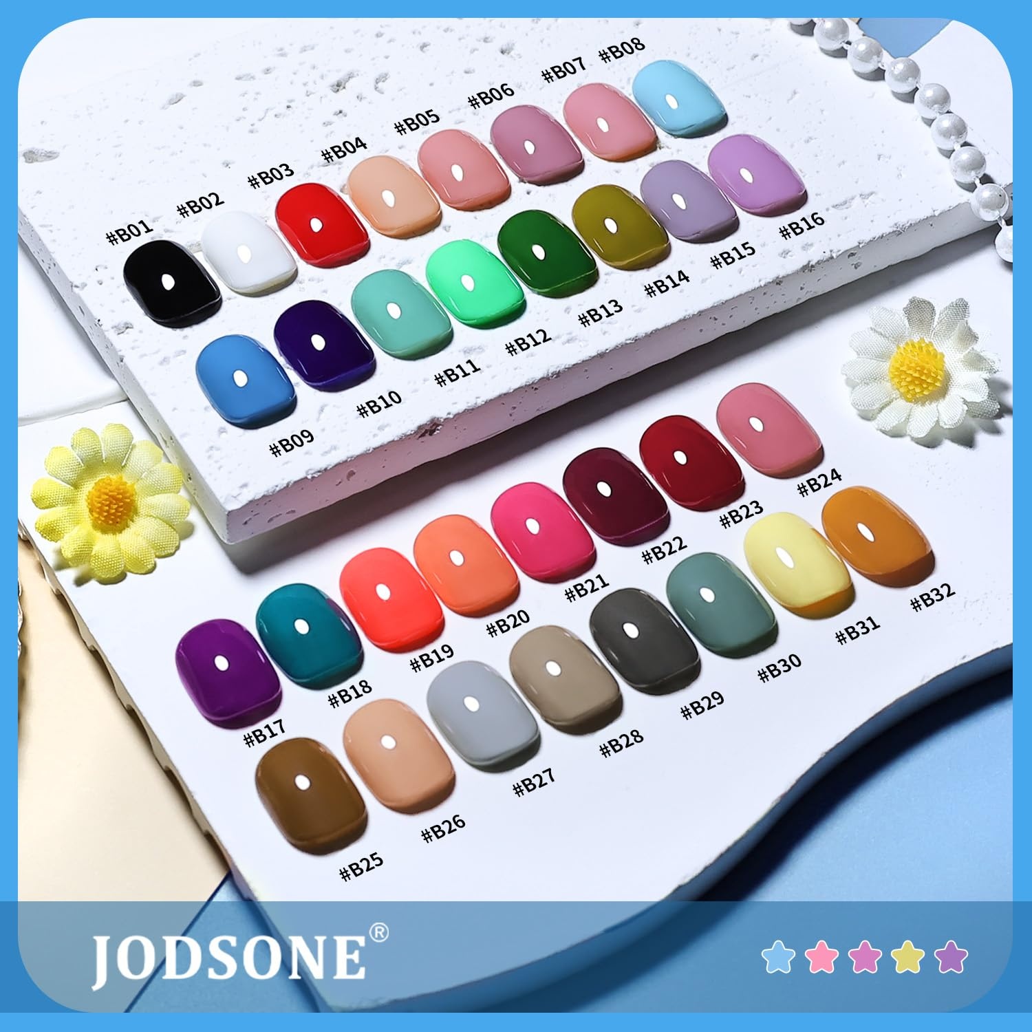 JODSONE 12 PCS 16.5 ml Gel Nail Polish Same Color Same Bottle with Base Coat and Top Coat, 10 Colors for At-Home Salon Nail Art, Holiday Gifts(36KIT) - view 3