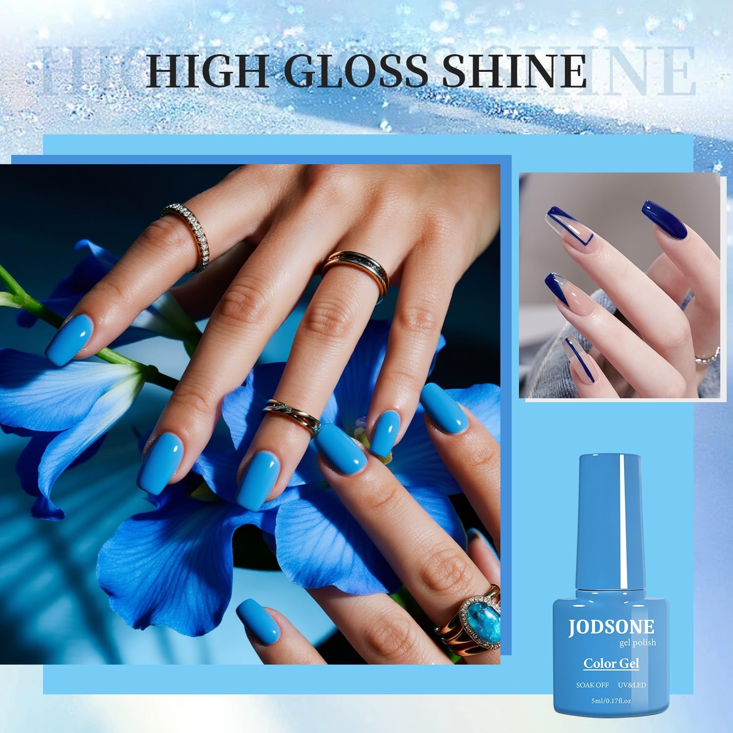 JODSONE 12 PCS 16.5 ml Gel Nail Polish Same Color Same Bottle with Base Coat and Top Coat, 10 Colors for At-Home Salon Nail Art, Holiday Gifts(36KIT) - view 4
