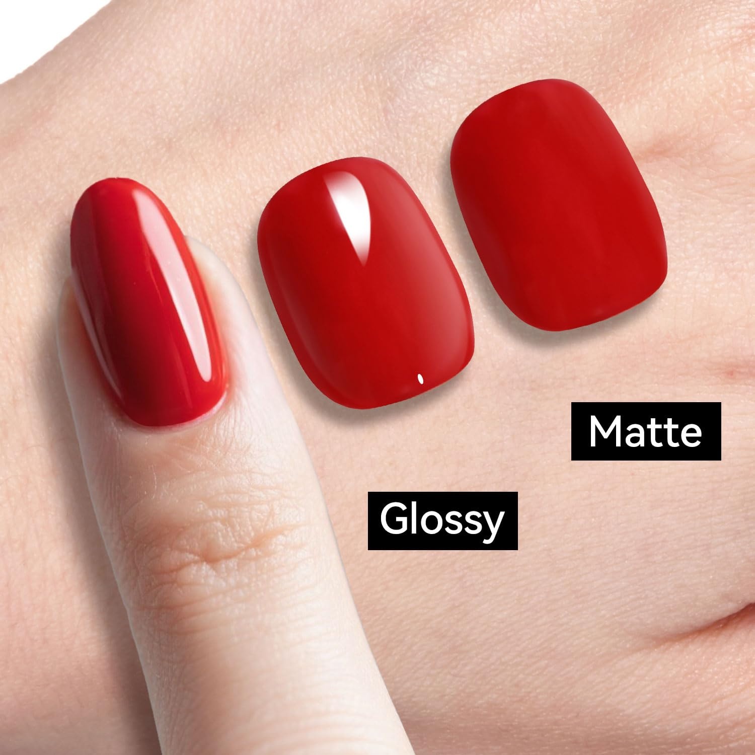JODSONE 12 PCS 16.5 ml Gel Nail Polish Same Color Same Bottle with Base Coat and Top Coat, 10 Colors for At-Home Salon Nail Art, Holiday Gifts(16.5ml-Red) - view 5