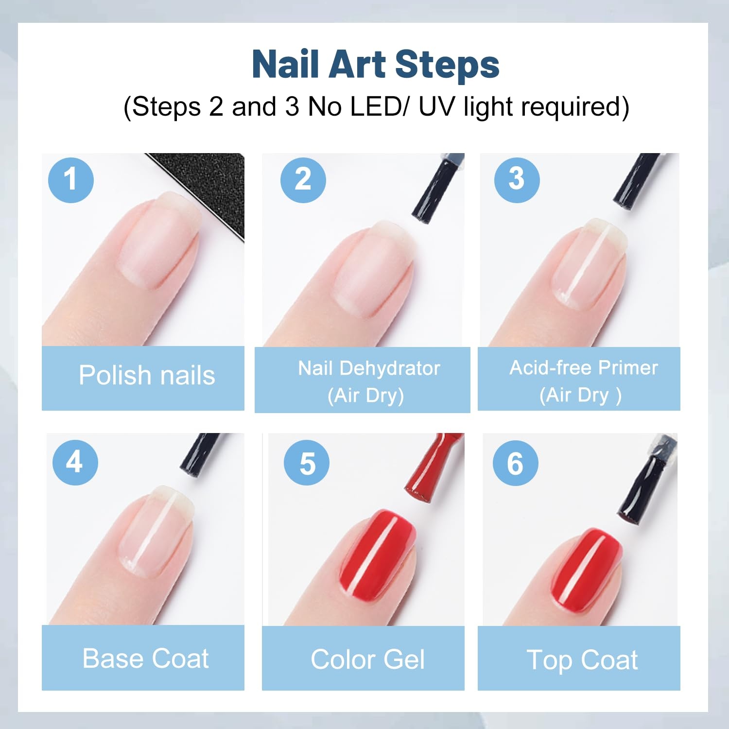 JODSONE 4 Bottles of 15 Capacities of Nail Dehydrator Nail Primer Base Top Coat Long Lasting and Easy to Apply Large Bottle(1PCS-16.6ml-P) - view 6
