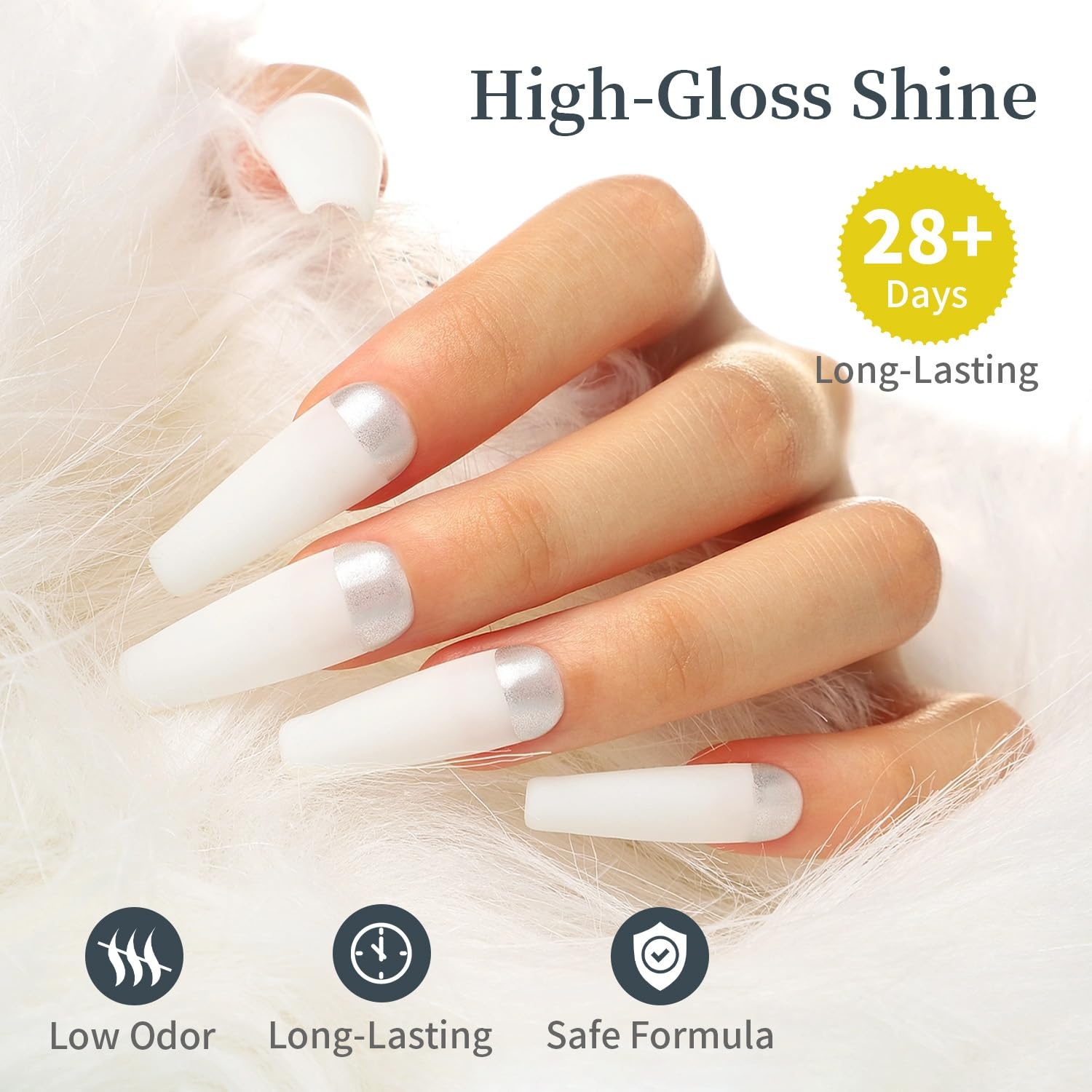 JODSONE 10ml Gel Nail Polish Set Red Glitter 6Colors Glitter Rose Red Gel Polish Lacquer Glossy Art for Nail and Salon Need U V Lamp(White) - view 3