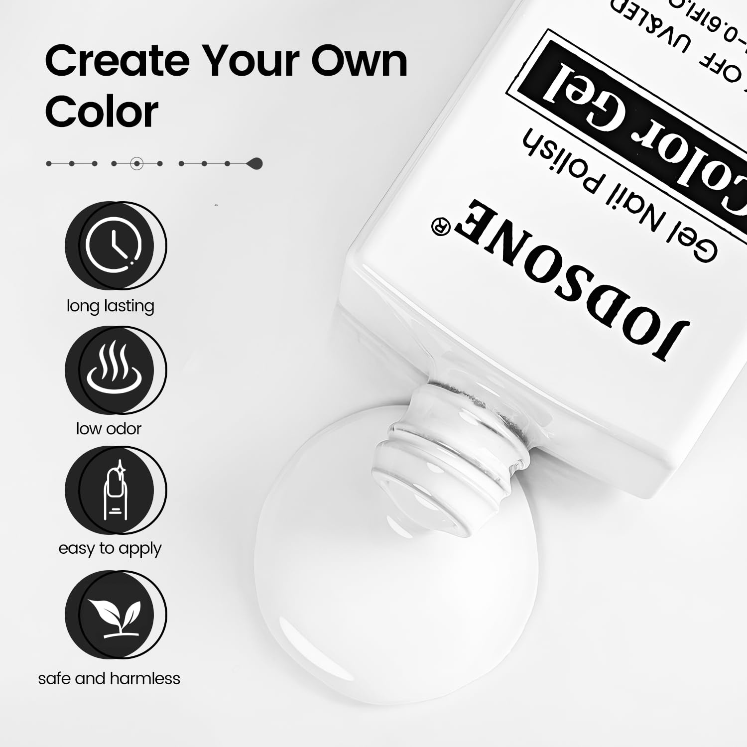 JODSONE 18ml Nude Jelly Gel Nail Polish Soak Off UV LED Art Manicure Salon DIY at Home Gift for Women(18ML-B02) - view 2