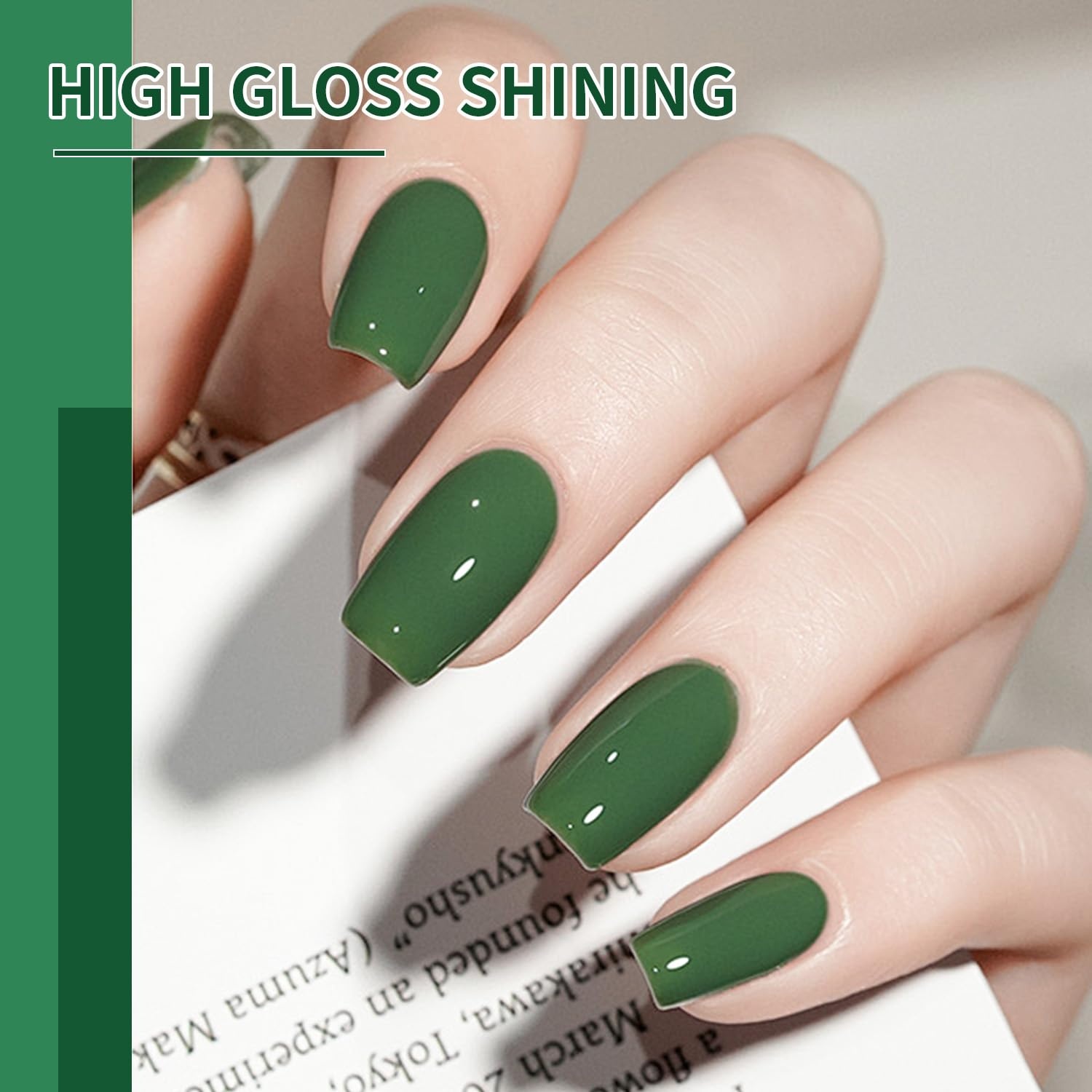 JODSONE 10ml Green Gel Nail Polish 6Pcs Gel Nail Polish Set and Base Coat Top Coat - view 2