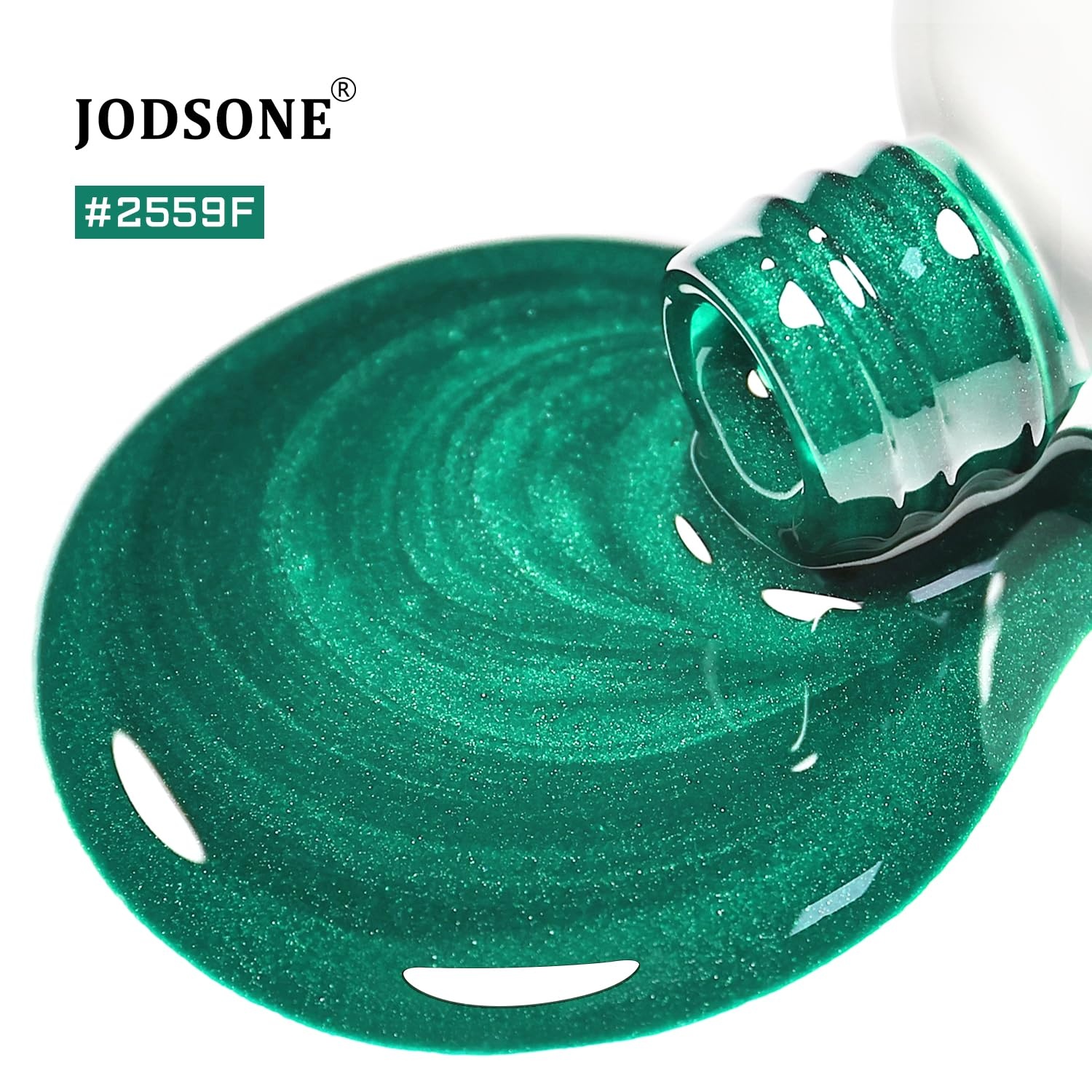 JODSONE 16.5ml Cat Eye Gel Nail Polish Pink Purple Glitter Magnetic Reflective Translucent at Home Salon Design Need U V Curing(Dark Green 16.5ml (2559F))