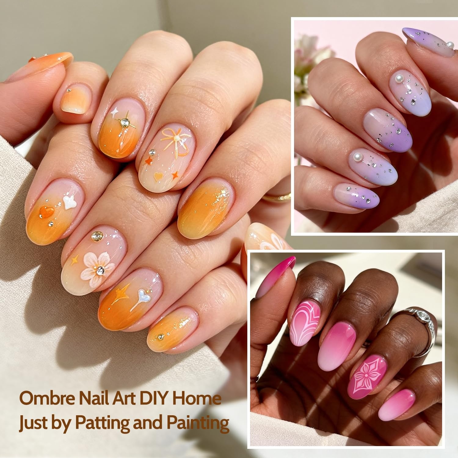 JODSONE Sponge Pat Painting Nail Gel Set 32 Colors with 100pcs Nail Sponges and 1 Grabber Pen Ombre Blush Nails Drawing DIY Nail Art U V/LED Curing - view 4
