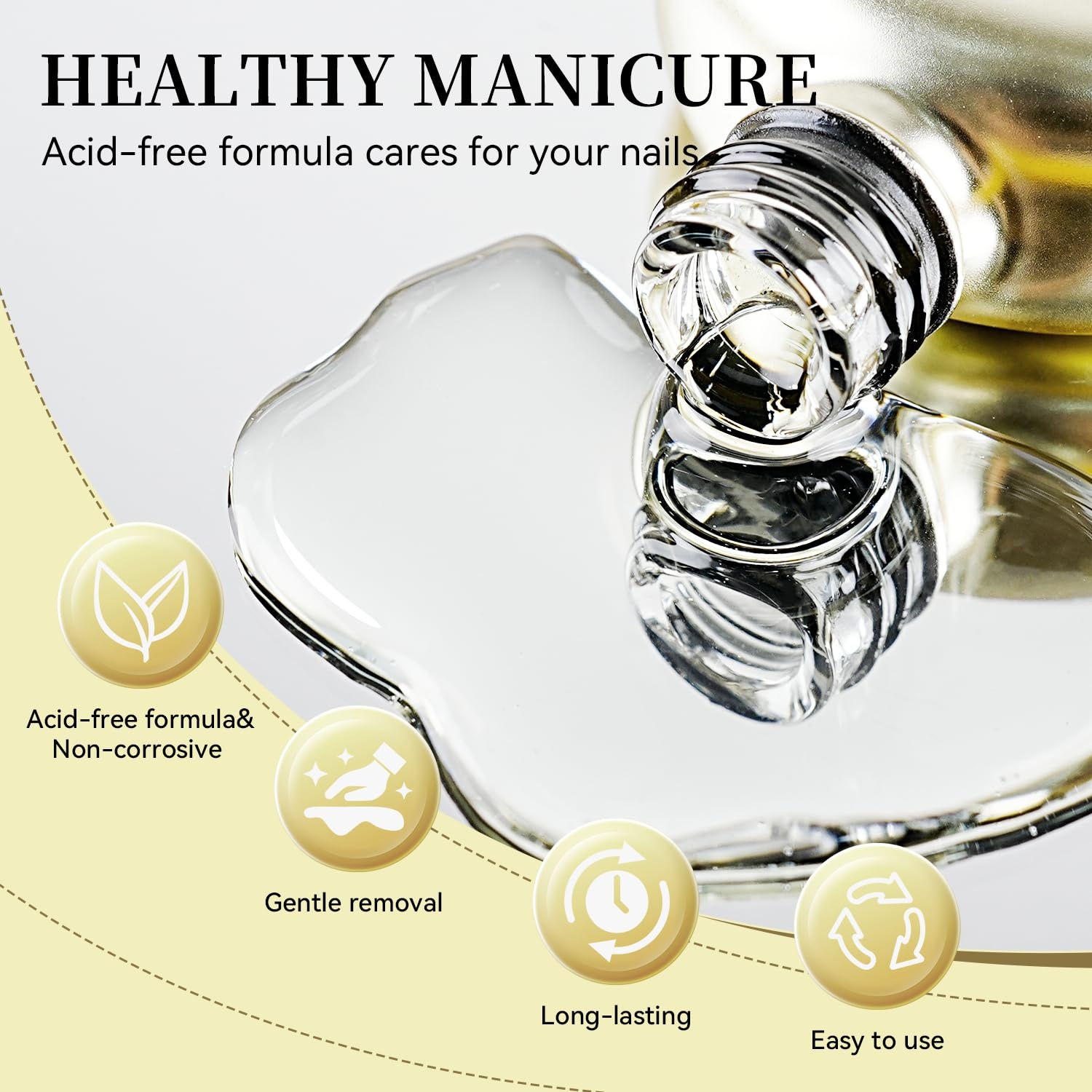 JODSONE Peel off Gel Base Coat,16.5ml No Wipe, Warmly Removable Foundation for Gel Nail Polish & Tips. U V/LED Cured, Long-Lasting, DIY Use(G08) - view 3