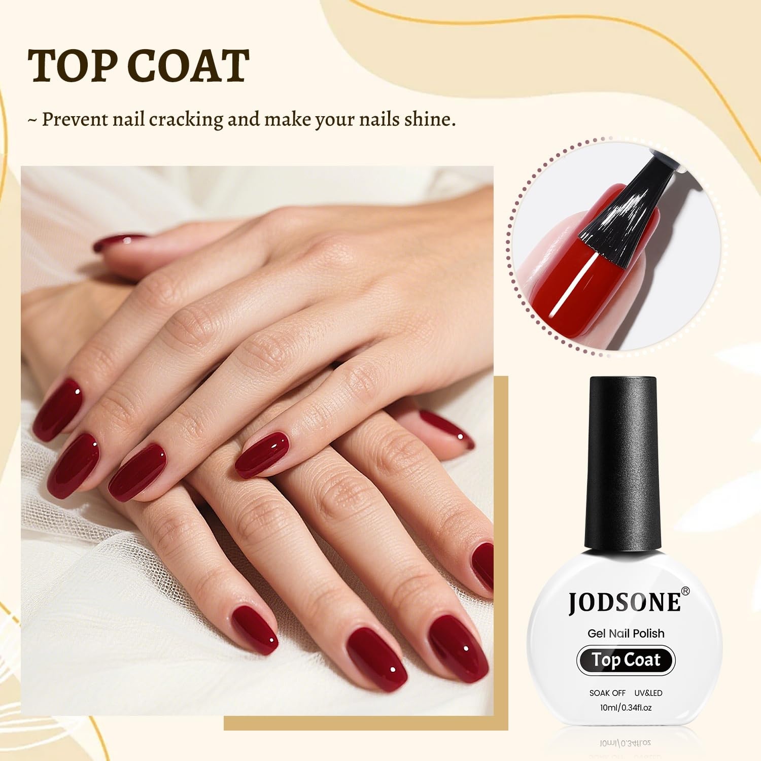 JODSONE 3Pcs 10ml Top and Base Coat Gel Nail Remover Set Gel Nail Remover for Quick and Easy at Home Removal U V Light Curing Required(3Pcs 10ML-Top Base Remover Set) - view 2