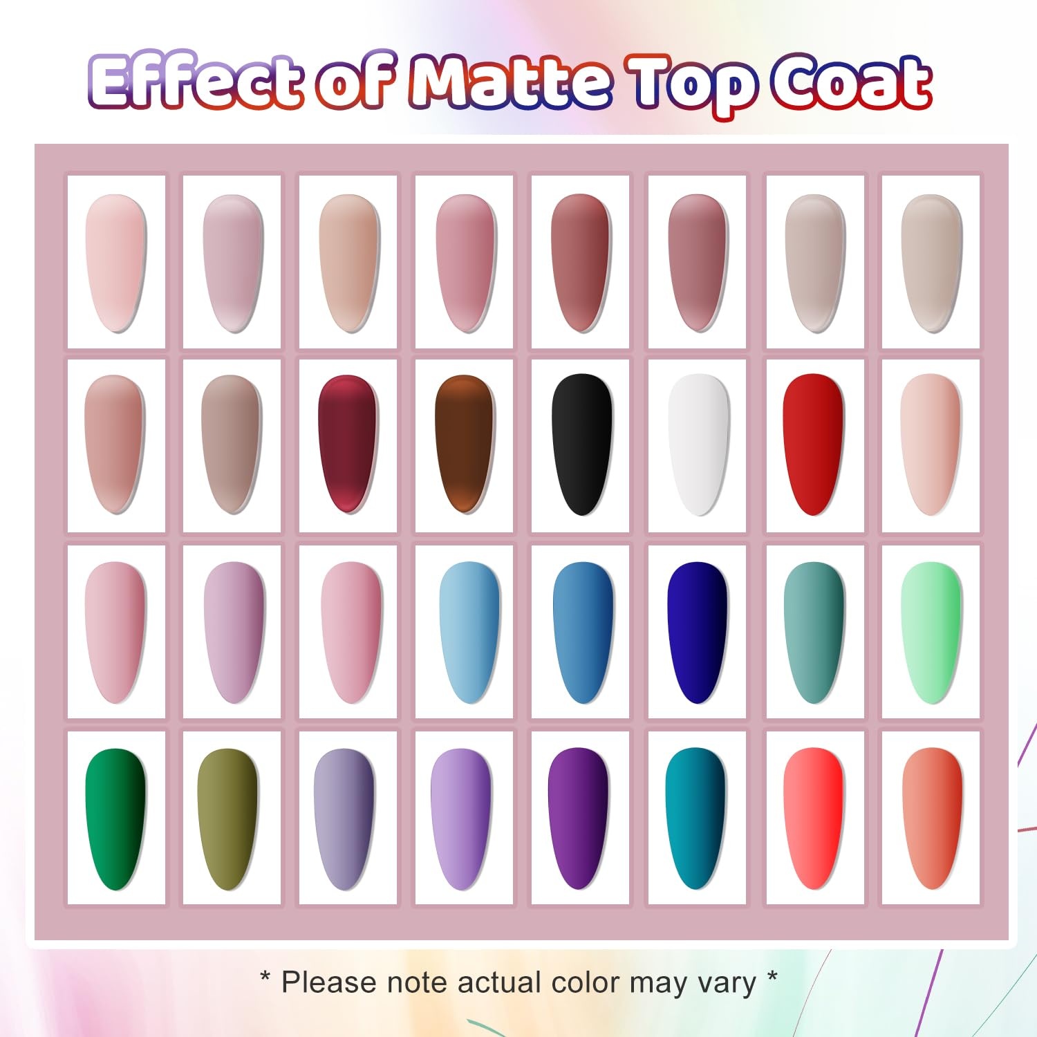 JODSONE 23 PCS Gel Nail Polish Set with Base Glossy and Matte Top Coat Multicolored Gel Nail Long Lasting Suitable for All Seasons(32COLOOR-KIT) - view 4
