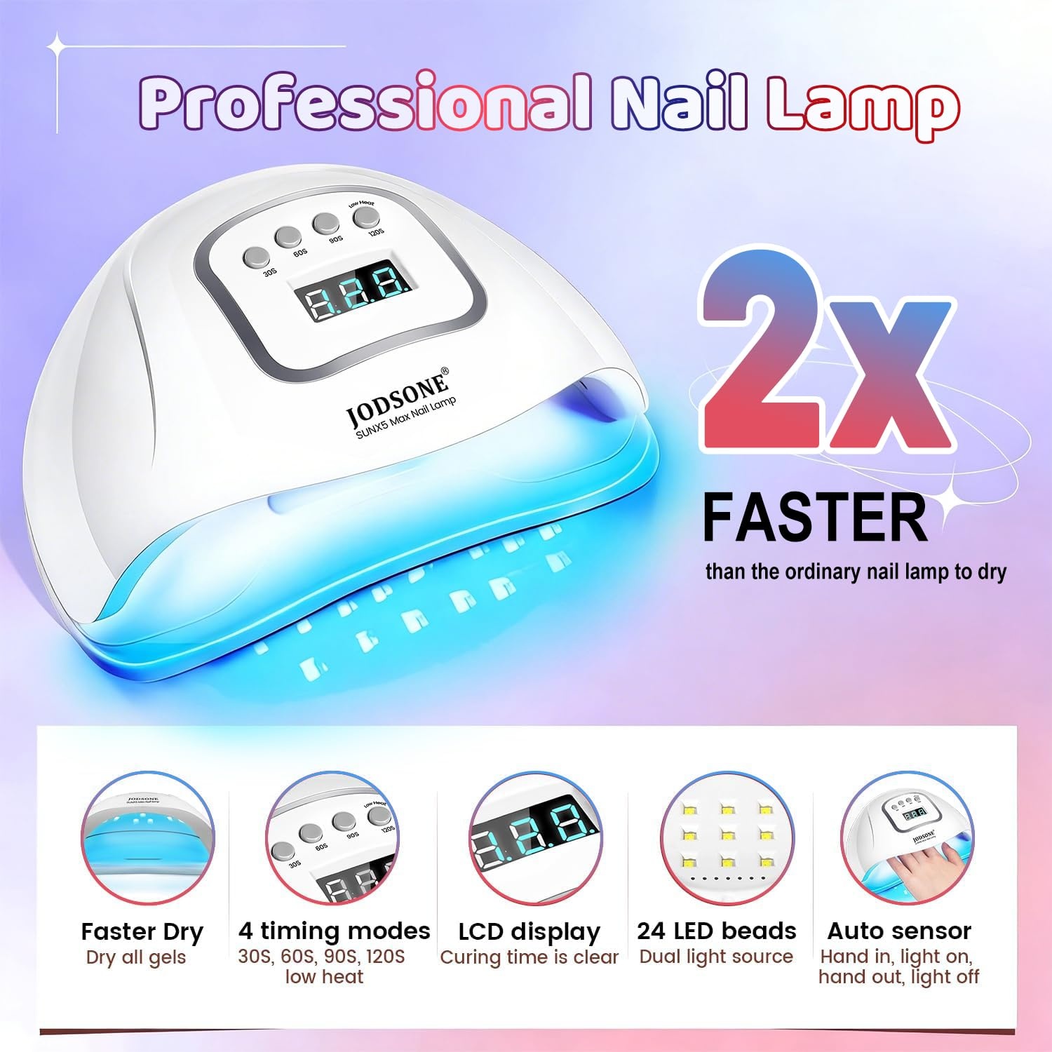 JODSONE 23 PCS Gel Nail Polish Set with Base Glossy and Matte Top Coat Multicolored Gel Nail Long Lasting Suitable for All Seasons(32COLOOR-KIT) - view 6