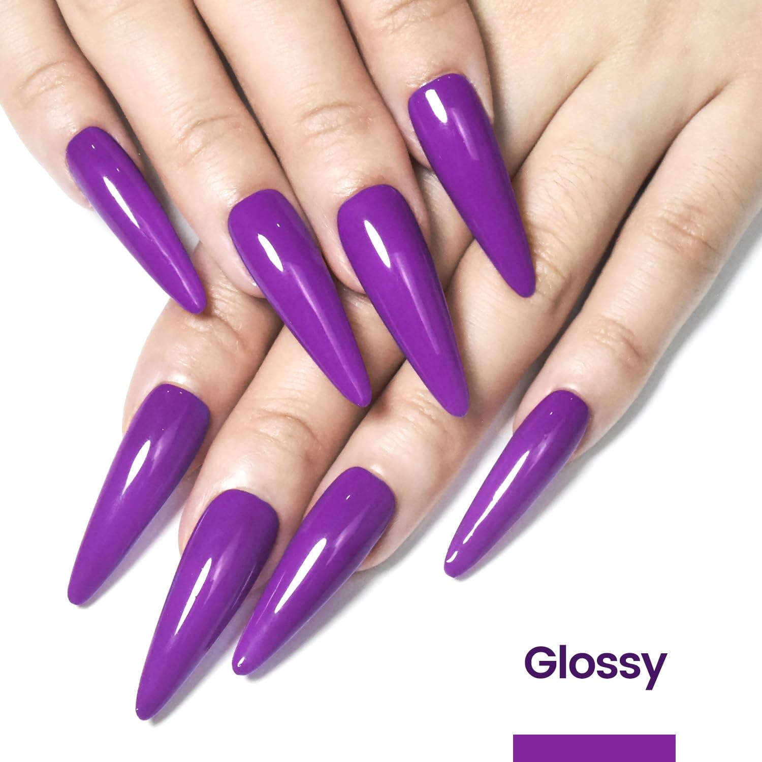 JODSONE 16.5ml Gel Nail Polish Dark Purple Polish Dark Purple Color High Gloss Soak Off U V Gel Nail Manicure Salon DIY at Home - view 2