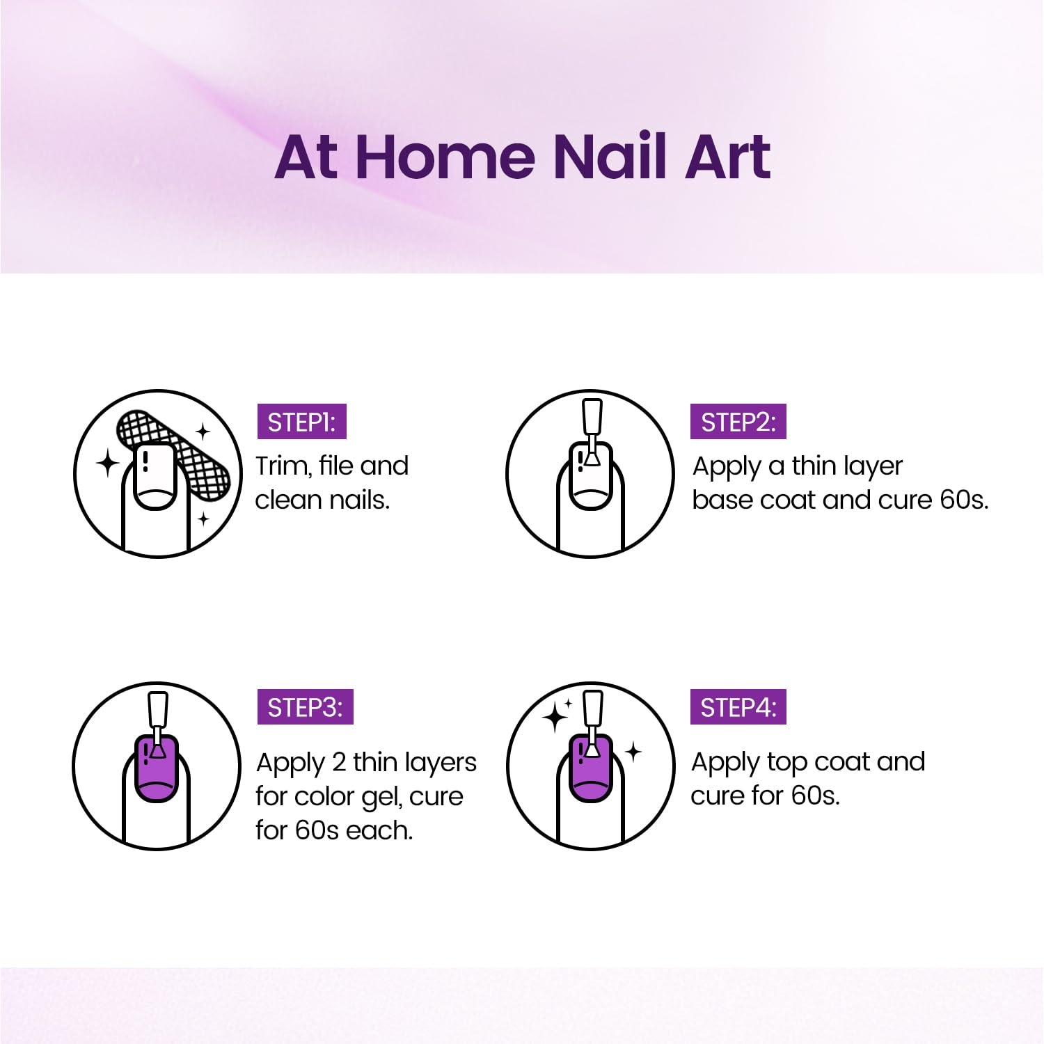 JODSONE 16.5ml Gel Nail Polish Dark Purple Polish Dark Purple Color High Gloss Soak Off U V Gel Nail Manicure Salon DIY at Home - view 6