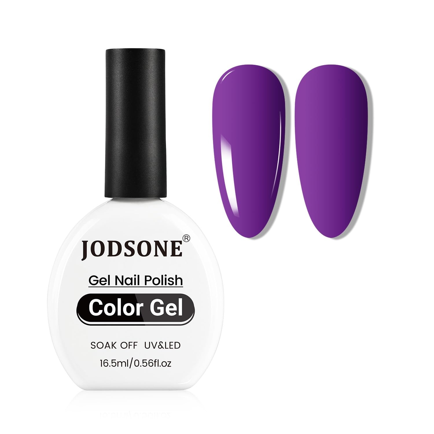 JODSONE 16.5ml Gel Nail Polish Dark Purple Polish Dark Purple Color High Gloss Soak Off U V Gel Nail Manicure Salon DIY at Home - view 7