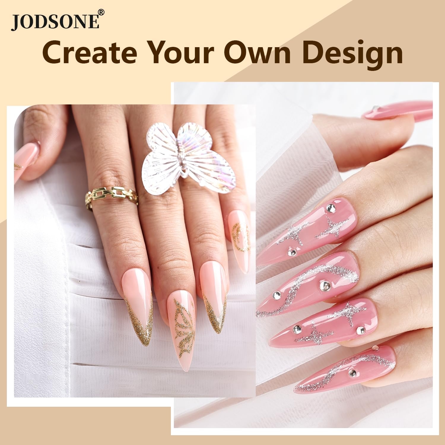 JODSONE 2Pcs Gel Nail Polish Set 10ml Black and White Gel Polish,Soak Off LED U V Nail Gel Manicure All Seasons Gel Polish Nail(LX01-LX02) - view 2