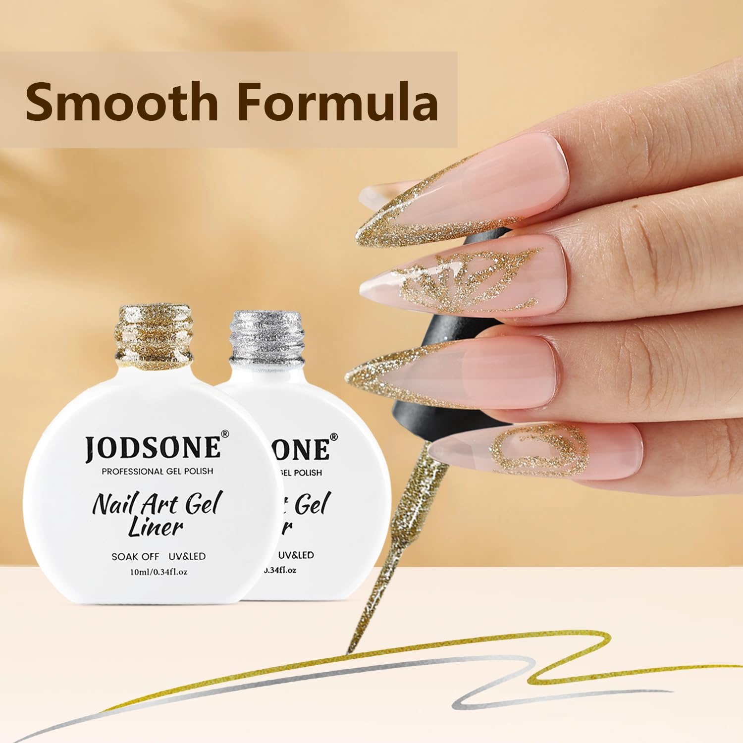 JODSONE 2Pcs Gel Nail Polish Set 10ml Black and White Gel Polish,Soak Off LED U V Nail Gel Manicure All Seasons Gel Polish Nail(LX01-LX02) - view 4