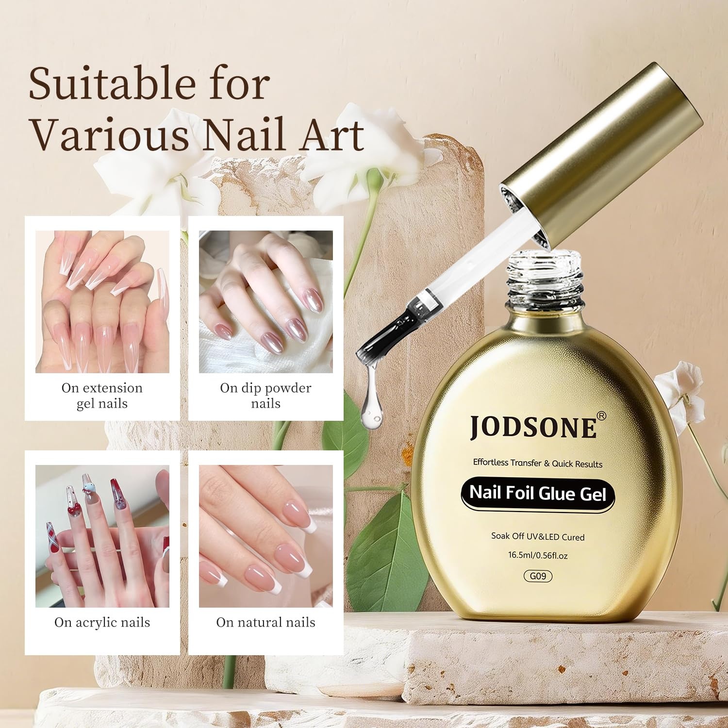JODSONE 10ml Green Gel Nail Polish Set 6Colors Long Lasting Neutral Green Pale Lacquer Glossy Art for Nail and Salon Need U V Lamp(A2)