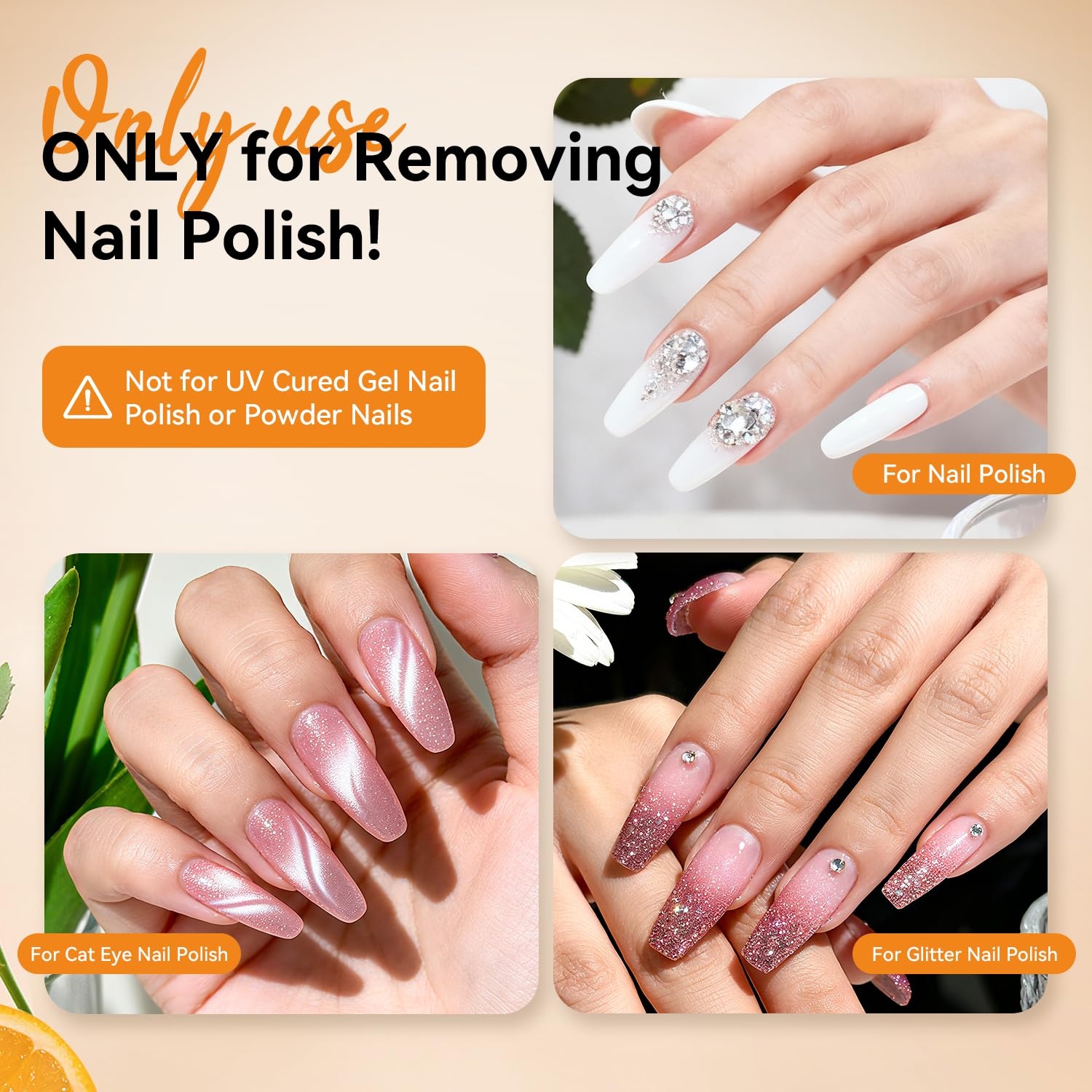 JODSONE 3Pcs 10ml Top and Base Coat Gel Nail Remover Set Gel Nail Remover for Quick and Easy at Home Removal U V Light Curing Required(R0003) - view 4