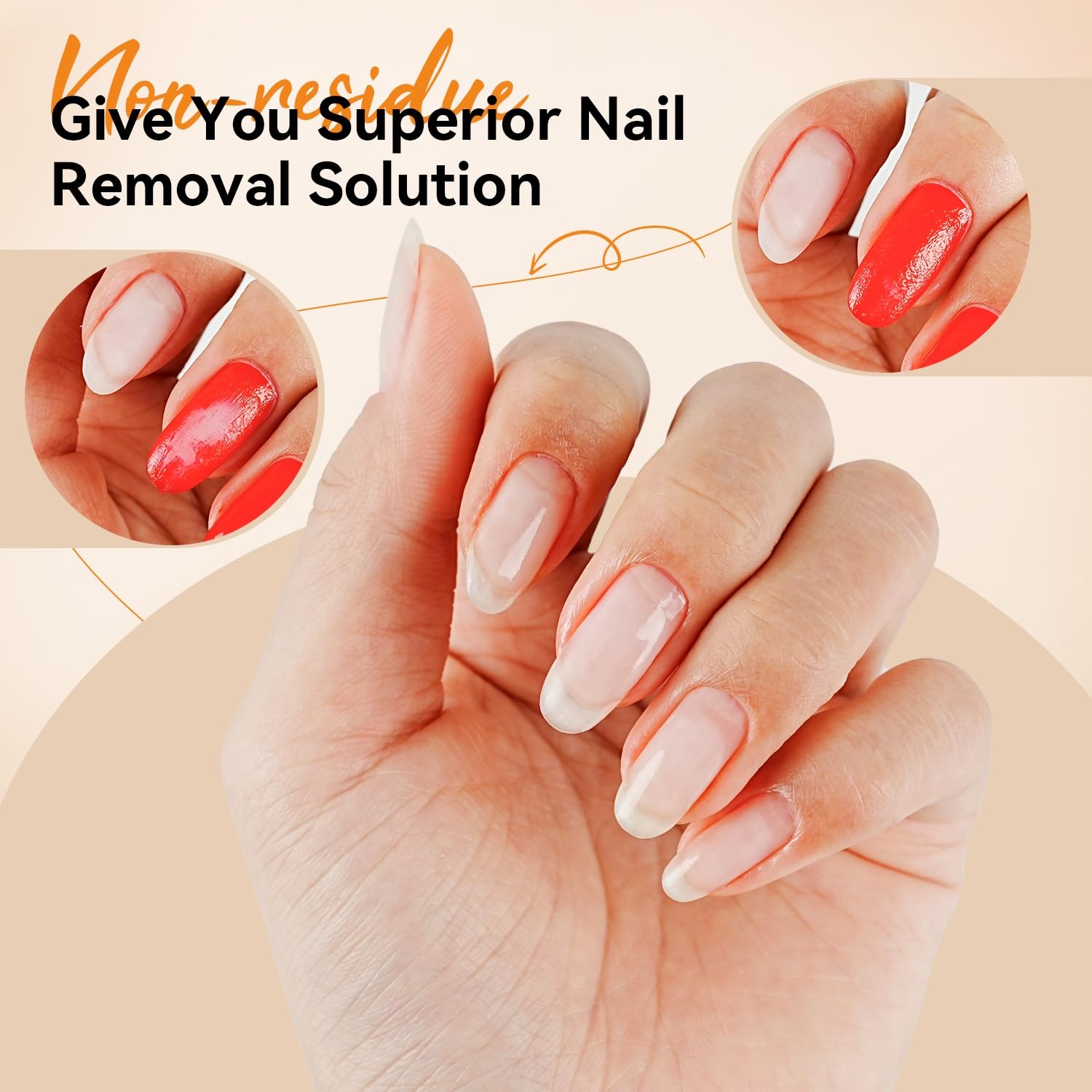JODSONE 3Pcs 10ml Top and Base Coat Gel Nail Remover Set Gel Nail Remover for Quick and Easy at Home Removal U V Light Curing Required(R0003) - view 7