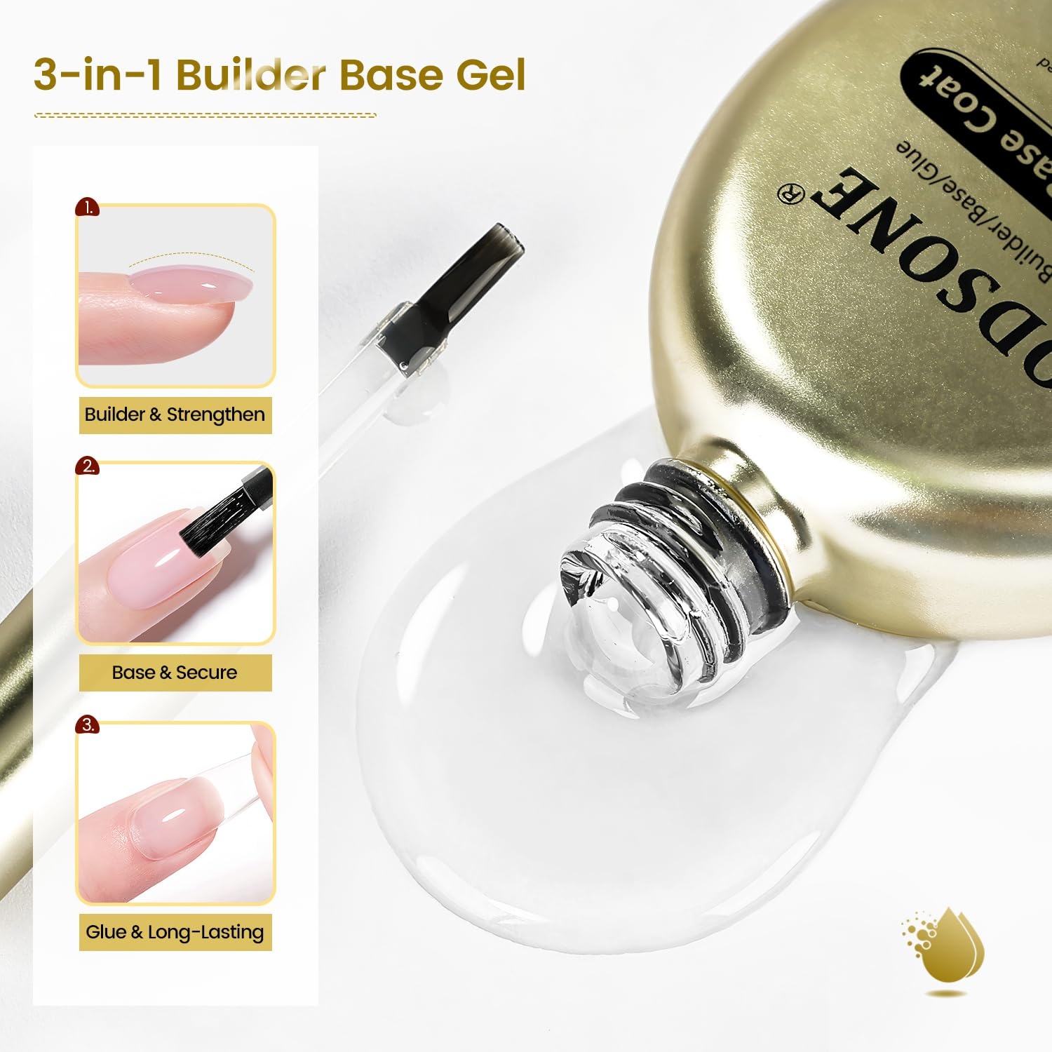 JODSONE Matte Gel Top Coat – 16.5ml Powder-Resistant No Wipe Gel Top Coat for Chrome Powder Nail Art, Smooth Matte Finish, U V Curing Required(G0207) - view 2