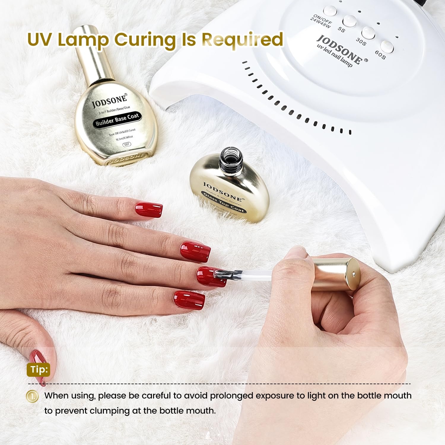 JODSONE Matte Gel Top Coat – 16.5ml Powder-Resistant No Wipe Gel Top Coat for Chrome Powder Nail Art, Smooth Matte Finish, U V Curing Required(G0207) - view 8