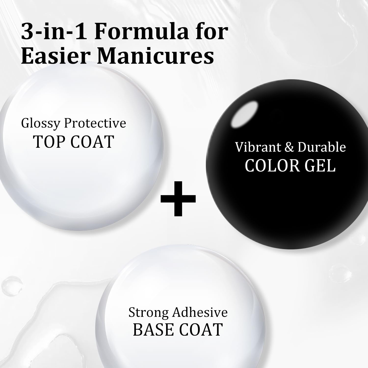 JODSONE 15ml Black Gel Nail Polish Gel Polish Black Soak Off Led Gel Polish Nail Art Manicure Salon Diy At Home(B1401) - view 5