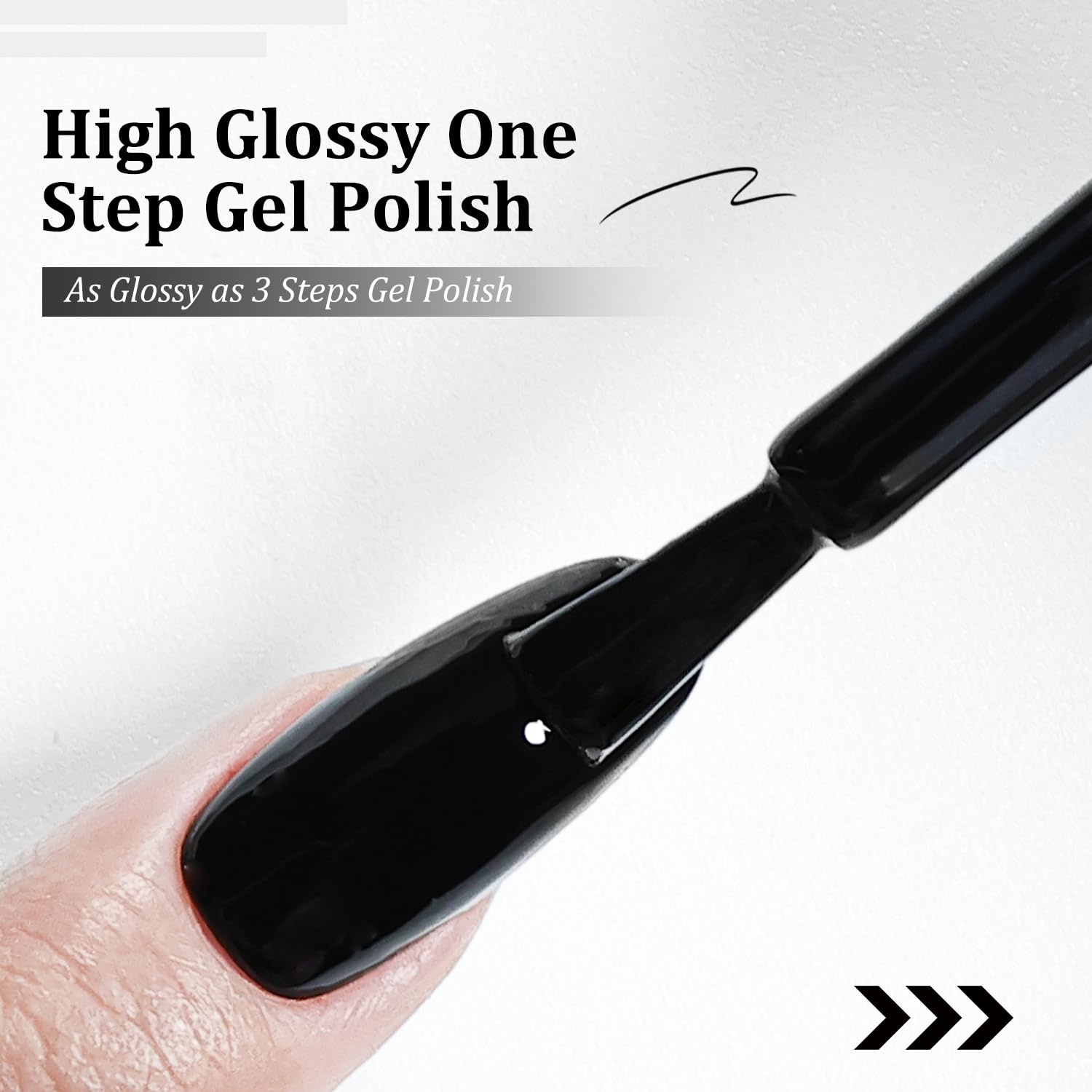 JODSONE 15ml Black Gel Nail Polish Gel Polish Black Soak Off Led Gel Polish Nail Art Manicure Salon Diy At Home(B1401) - view 6