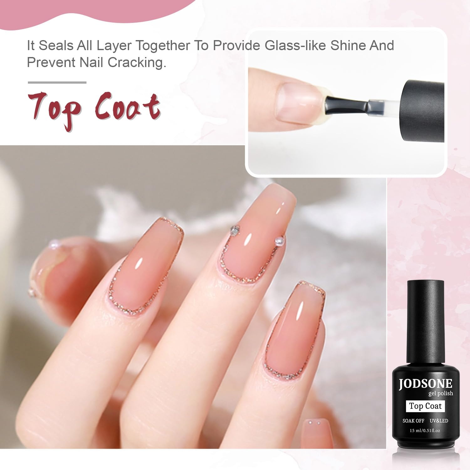 JODSONE 4 Bottles of 15 Capacities of Nail Dehydrator Nail Primer Base Top Coat Long Lasting and Easy to Apply Large Bottle(2 Pcs 15ml-BT) - view 2