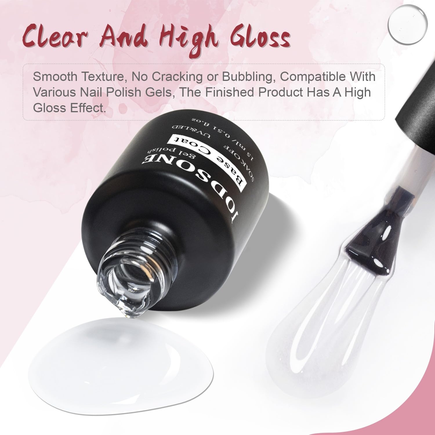 JODSONE 4 Bottles of 15 Capacities of Nail Dehydrator Nail Primer Base Top Coat Long Lasting and Easy to Apply Large Bottle(2 Pcs 15ml-BT) - view 5