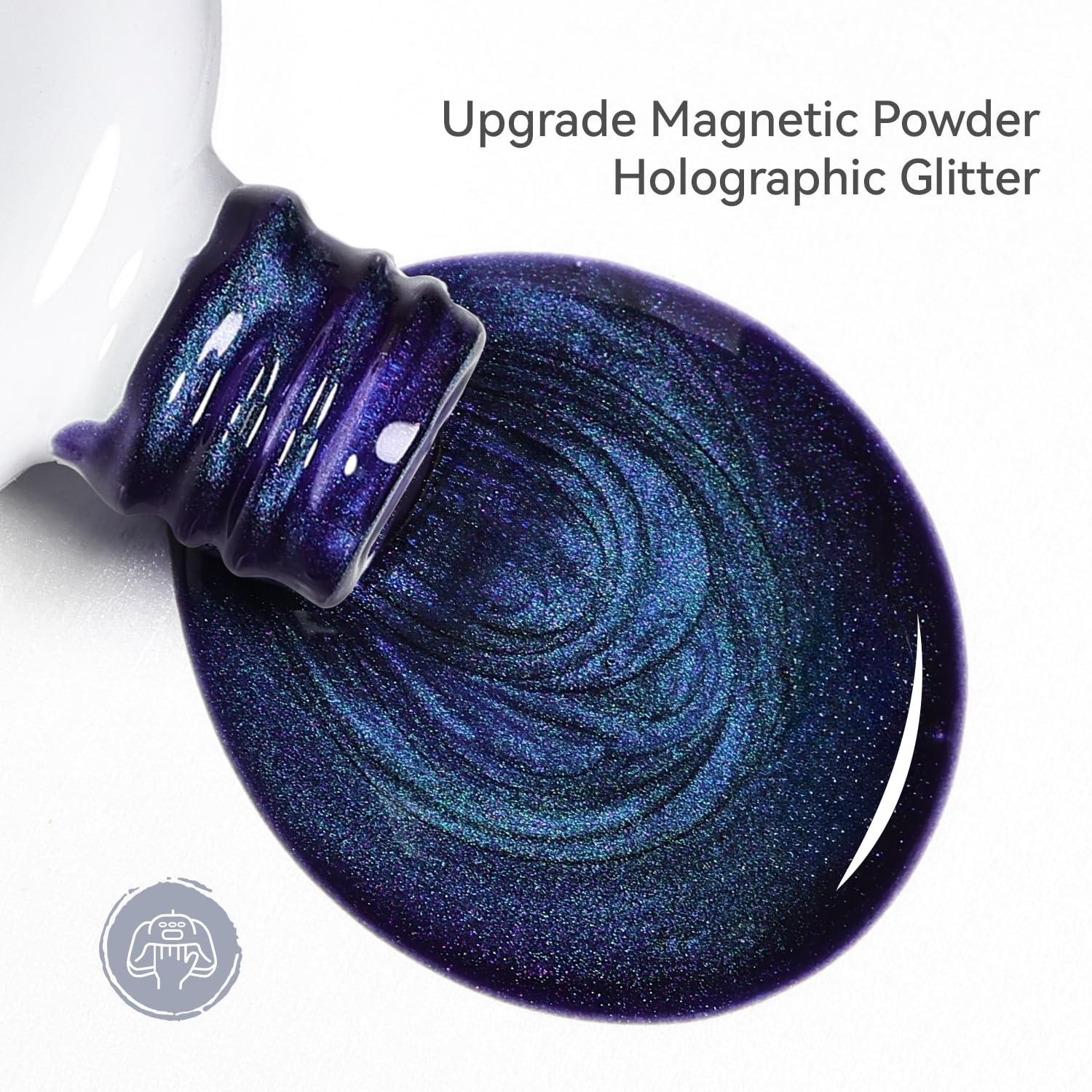 JODSONE 16.5 mL 9D Chameleon Cat Eye Gel Polish with Magnet, Blue Purple | UV/LED Cure, Black Gel Polish Recommended for Stronger Contrast, Multiple Customizable Cat-Eye Effects, Soak-Off Formula(CAT08) - view 4