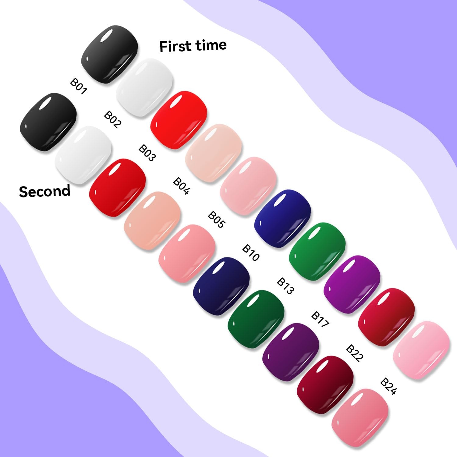 JODSONE 12 PCS 16.5 ml Gel Nail Polish Same Color Same Bottle with Base Coat and Top Coat, 10 Colors for At-Home Salon Nail Art, Holiday Gifts(10COLOR-16.5ml) - view 3