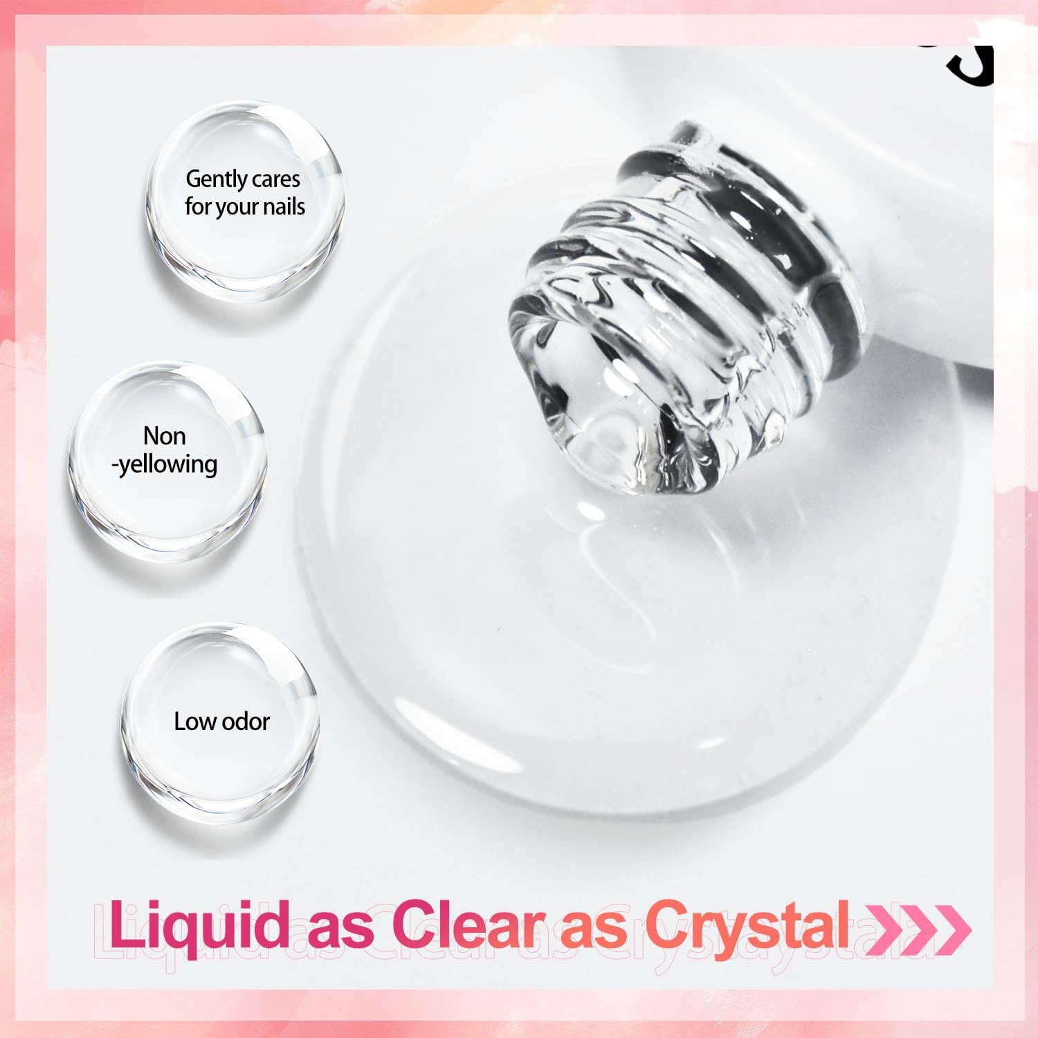 JODSONE 3pcs 10ml Base Top Coat Blooming Gel Set No Wipe for Gradient and Watercolor Nail Art Blooming Gel Creates Spreading Effects Requires U V Lamp Curing(B002) - view 2