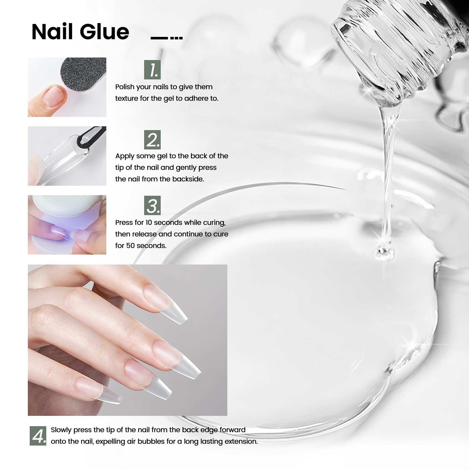 JODSONE 15ML Nail Primer Base Coat Top Coat Glossy Quick Drying Durable DIY Nail Art Design Long Lasting Gift(15ML-BT-NG)