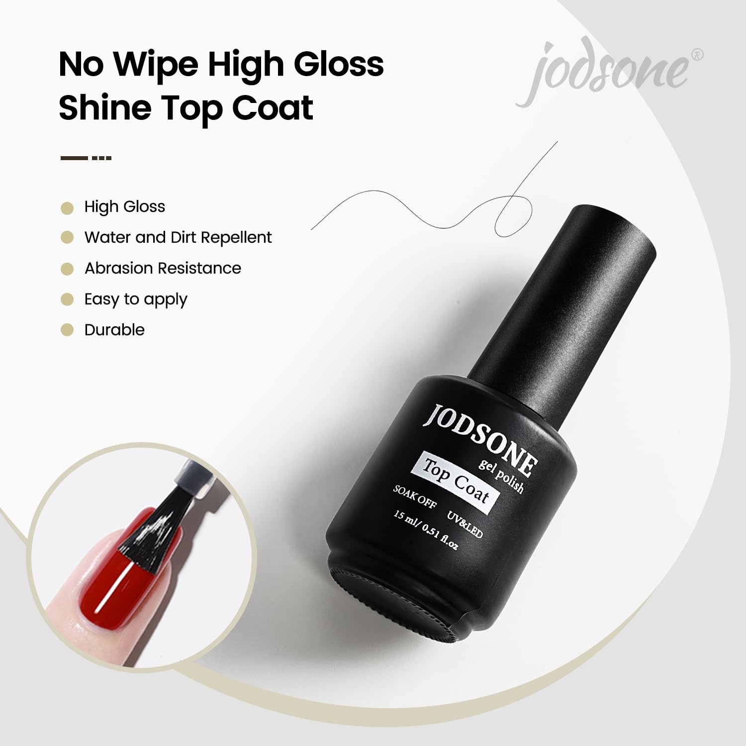JODSONE 15ML Nail Primer Base Coat Top Coat Glossy Quick Drying Durable DIY Nail Art Design Long Lasting Gift(15ML-BT-NG) - view 3