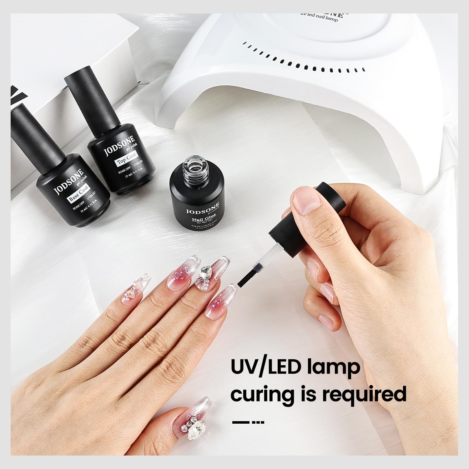 JODSONE 15ML Nail Primer Base Coat Top Coat Glossy Quick Drying Durable DIY Nail Art Design Long Lasting Gift(15ML-BT-NG) - view 5