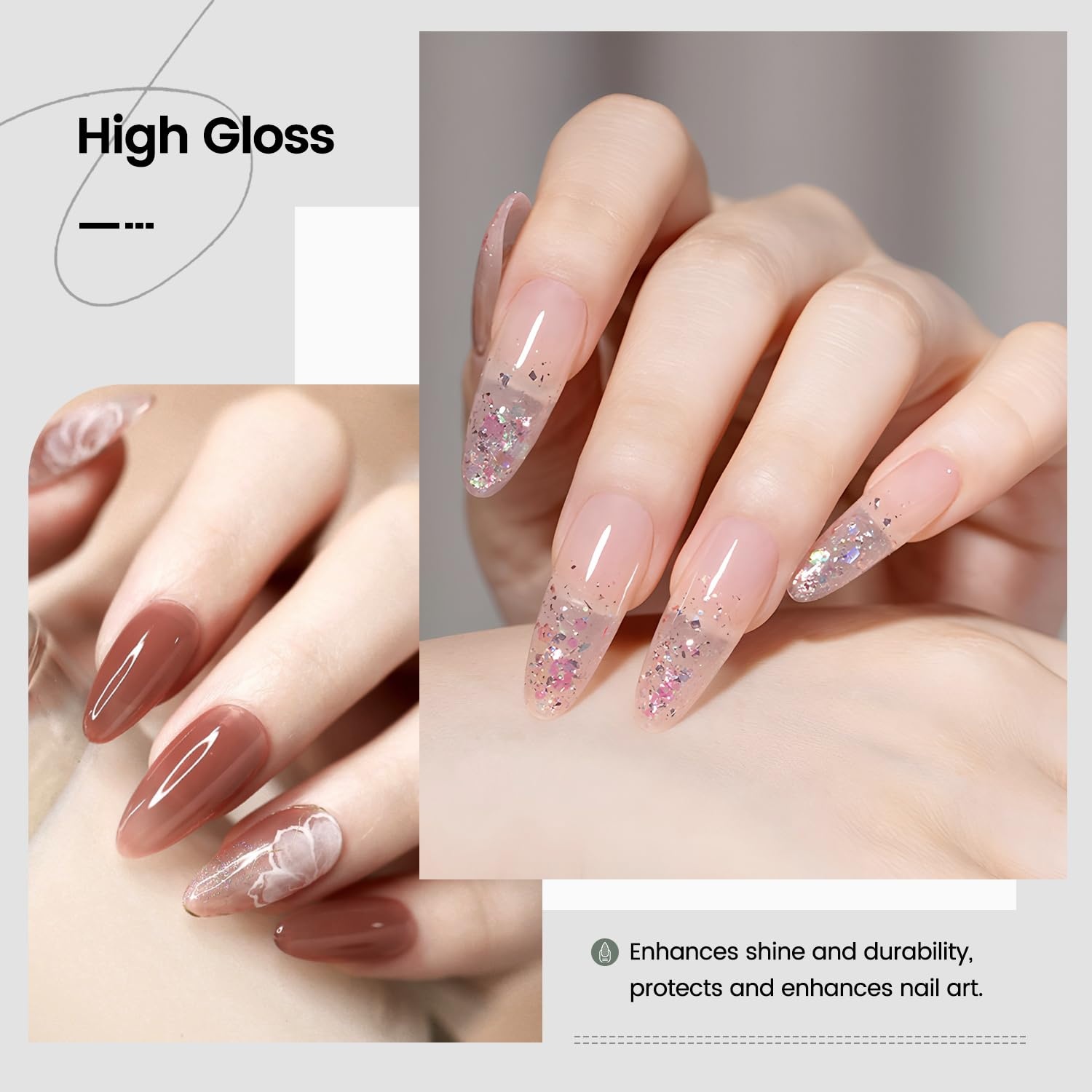 JODSONE 15ML Nail Primer Base Coat Top Coat Glossy Quick Drying Durable DIY Nail Art Design Long Lasting Gift(15ML-BT-NG) - view 6
