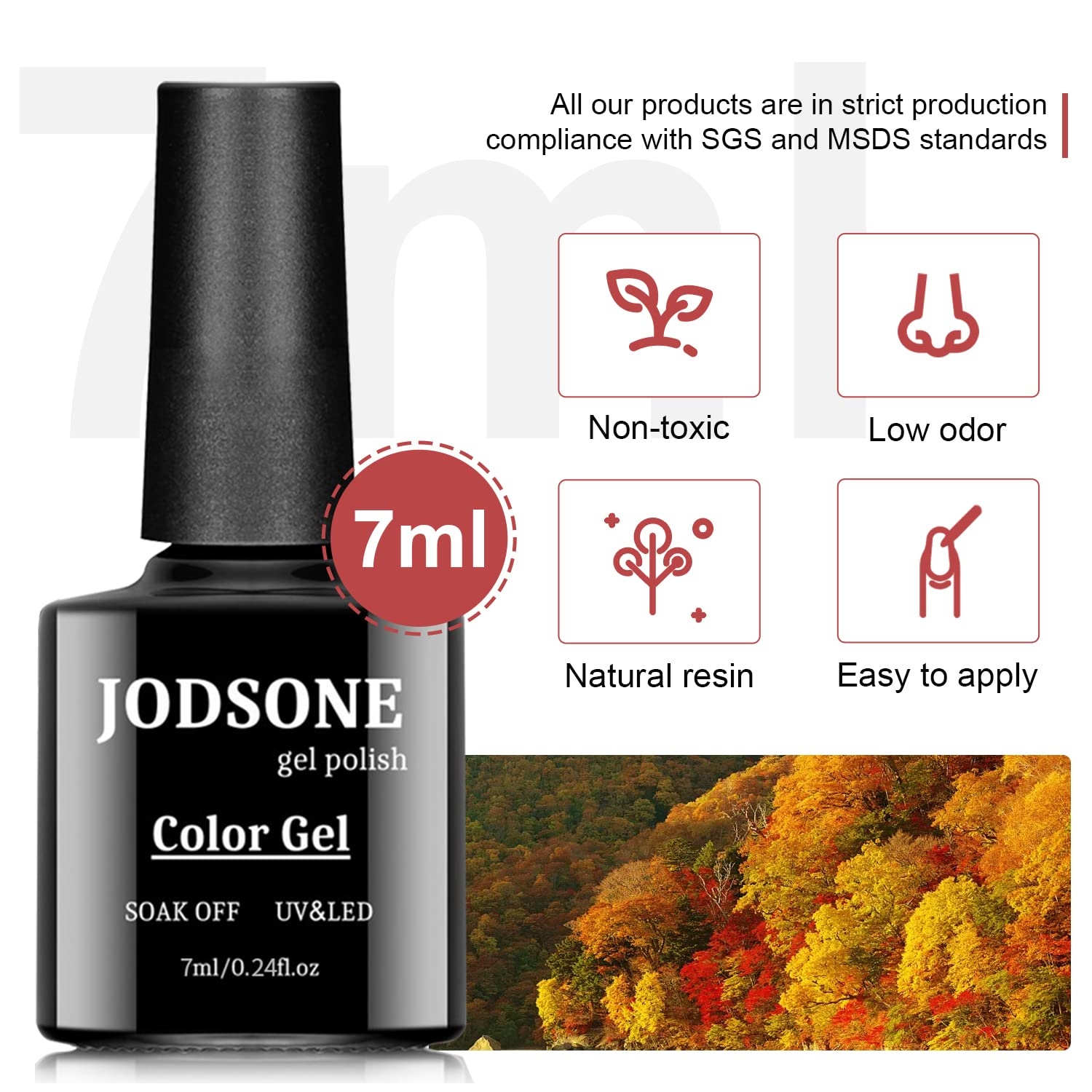 JODSONE Gel Nail Polish Kit with U V Light 32 Colors Gel Polish Nail Kit 4 Bottles of 15ML Nail Dehydrator Nail Primer Base Coat Top Coat Glossy Surface Quick Drying Durable - view 4