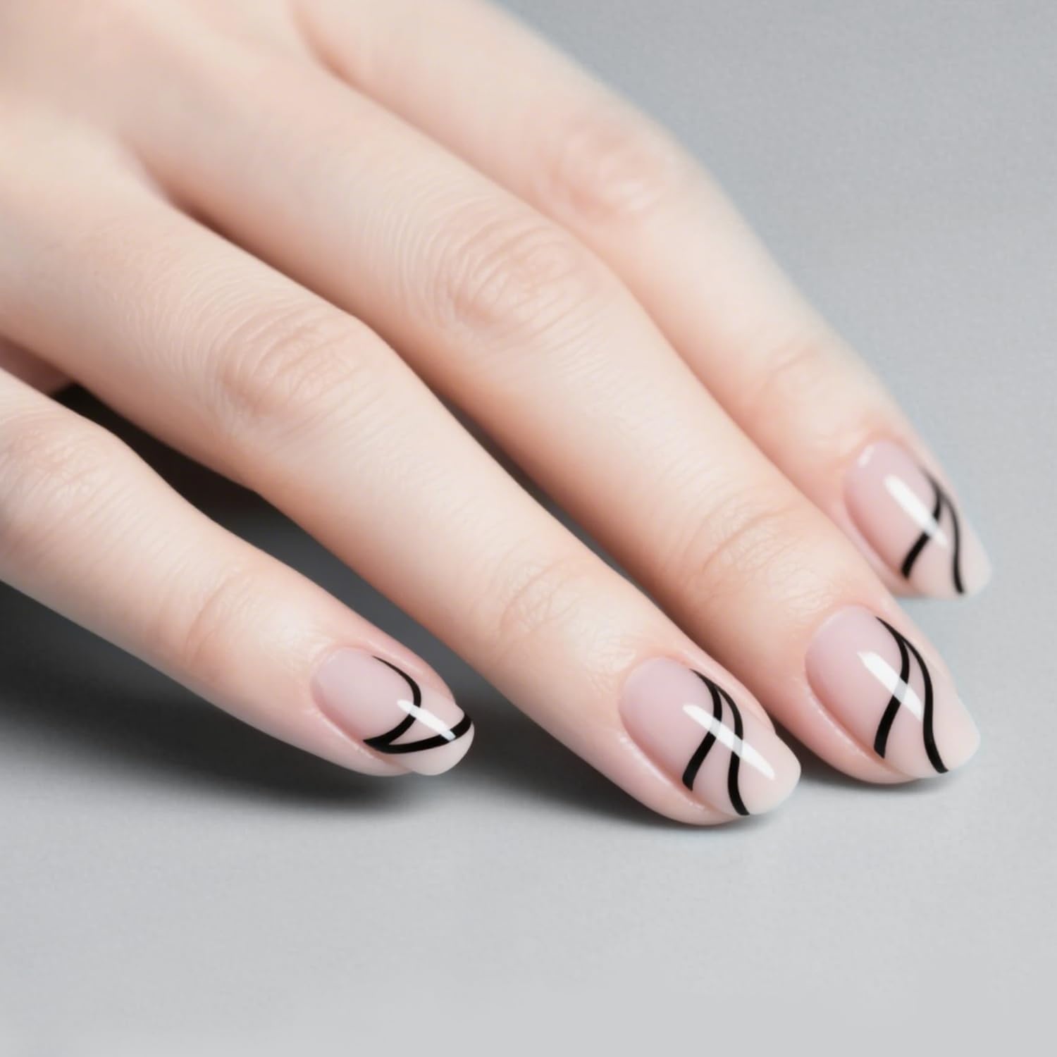 JODSONE Black Swirl Nail Art Liner Gel Polish,10ml Classic Color 3D Nail Art Pens Effect Nail Print Design with Thin Brush for French Tips Manicure Painting DIY at Home – LB01 - view 7