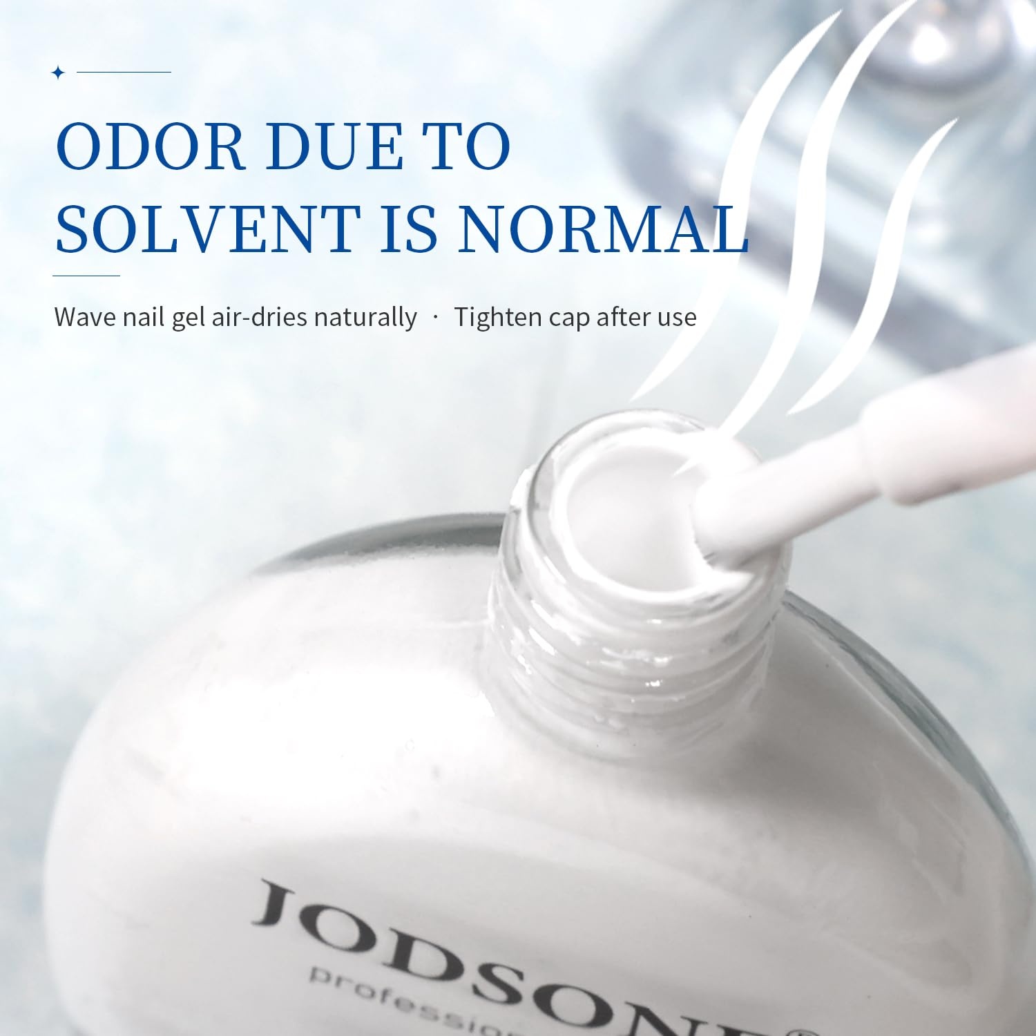 JODSONE Ocean Wave Blooming Gel Nail Polish,16.5ml Wave White Blooming Liquid for Spreading Wave Effect,High Fluidity Wave Textures for DIY Nail Art Design,Applied Over Uncured Base Gel(B1501) - view 3