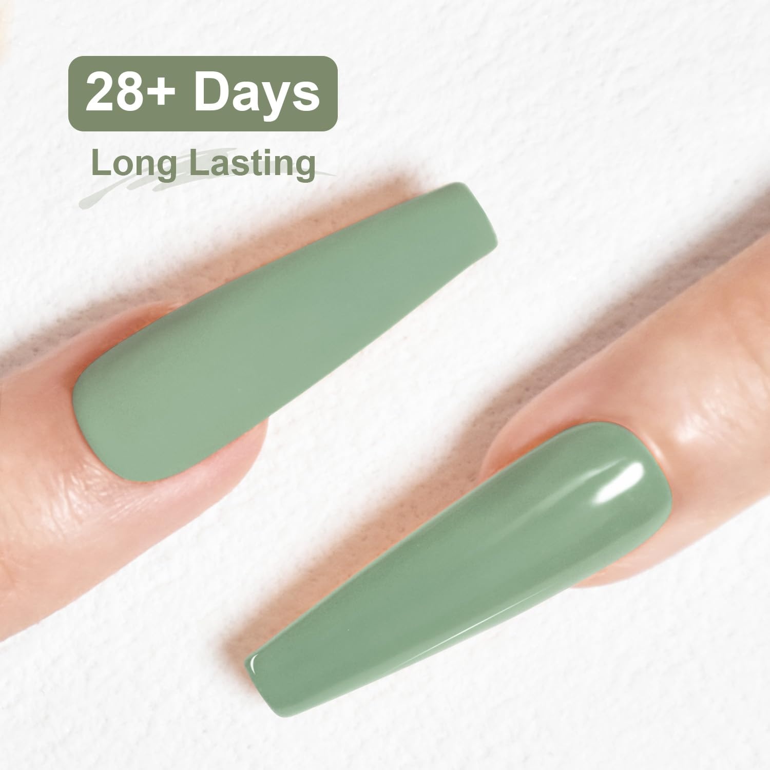 JODSONE 16.5ml Gel Nail Polish Sage Green Need U V Curing for Home Manicures Sage Green Lacquer for Solid Nail Designs Gift for Women - view 2