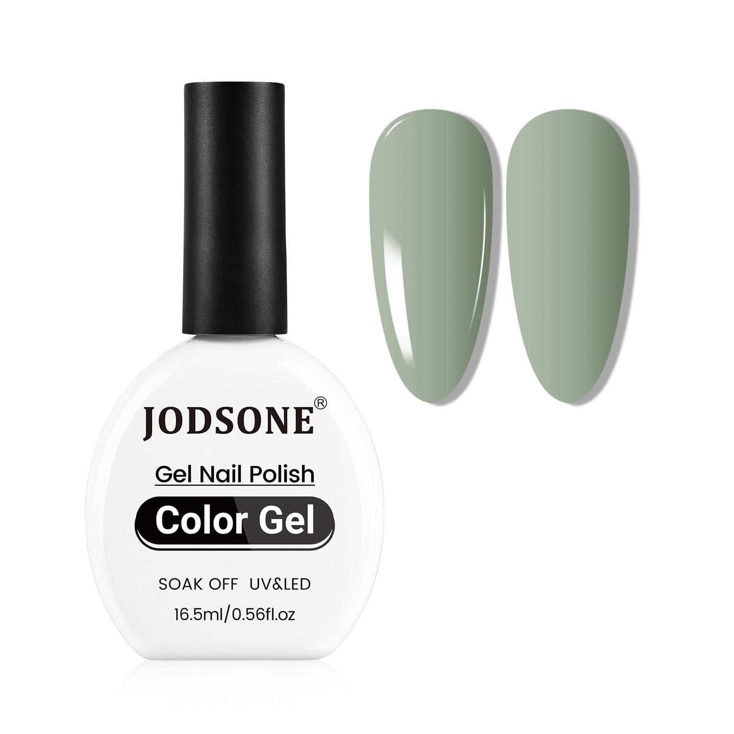 JODSONE 16.5ml Gel Nail Polish Sage Green Need U V Curing for Home Manicures Sage Green Lacquer for Solid Nail Designs Gift for Women - view 6