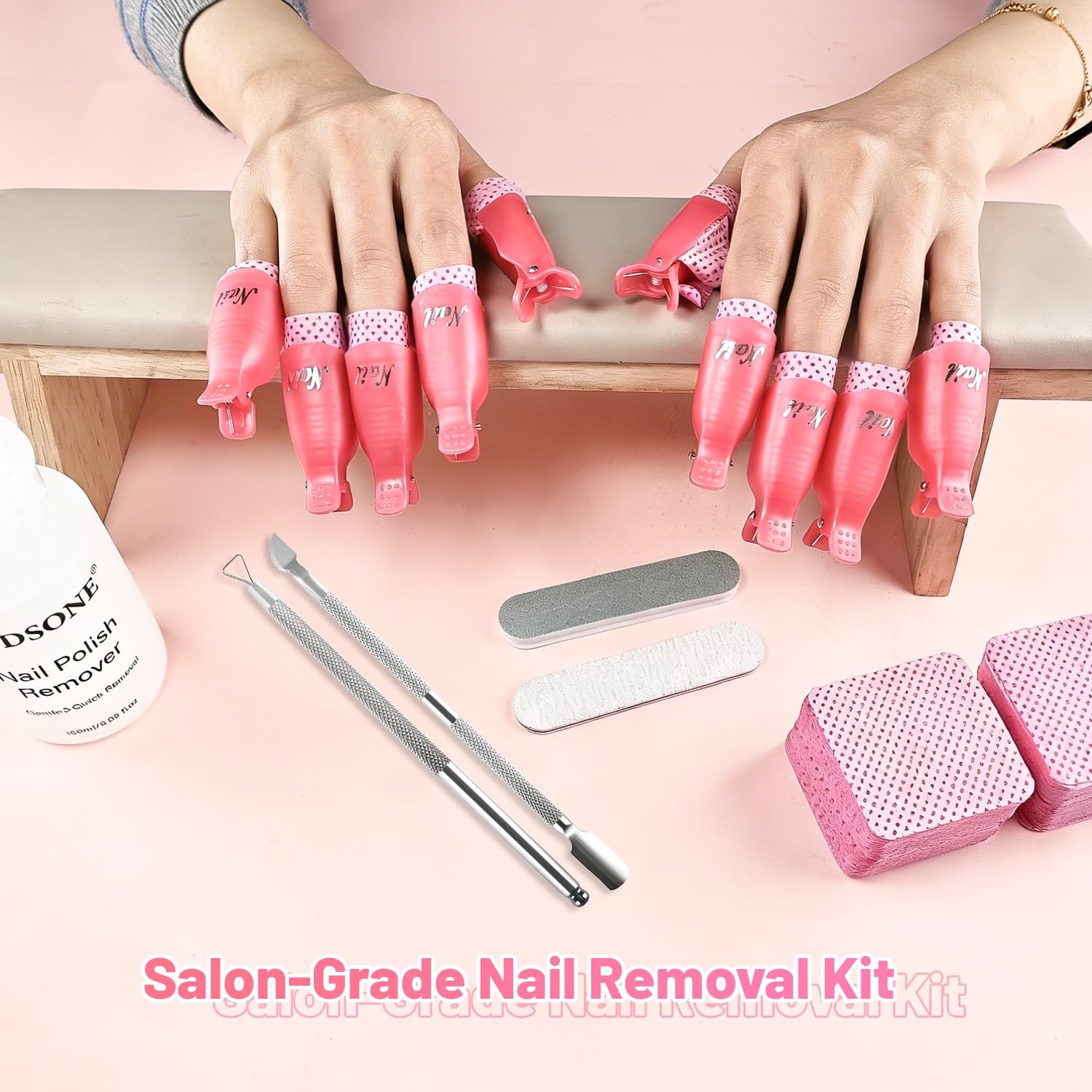 JODSONE 3Pcs 10ml Top and Base Coat Gel Nail Remover Set Gel Nail Remover for Quick and Easy at Home Removal U V Light Curing Required(R0002) - view 3