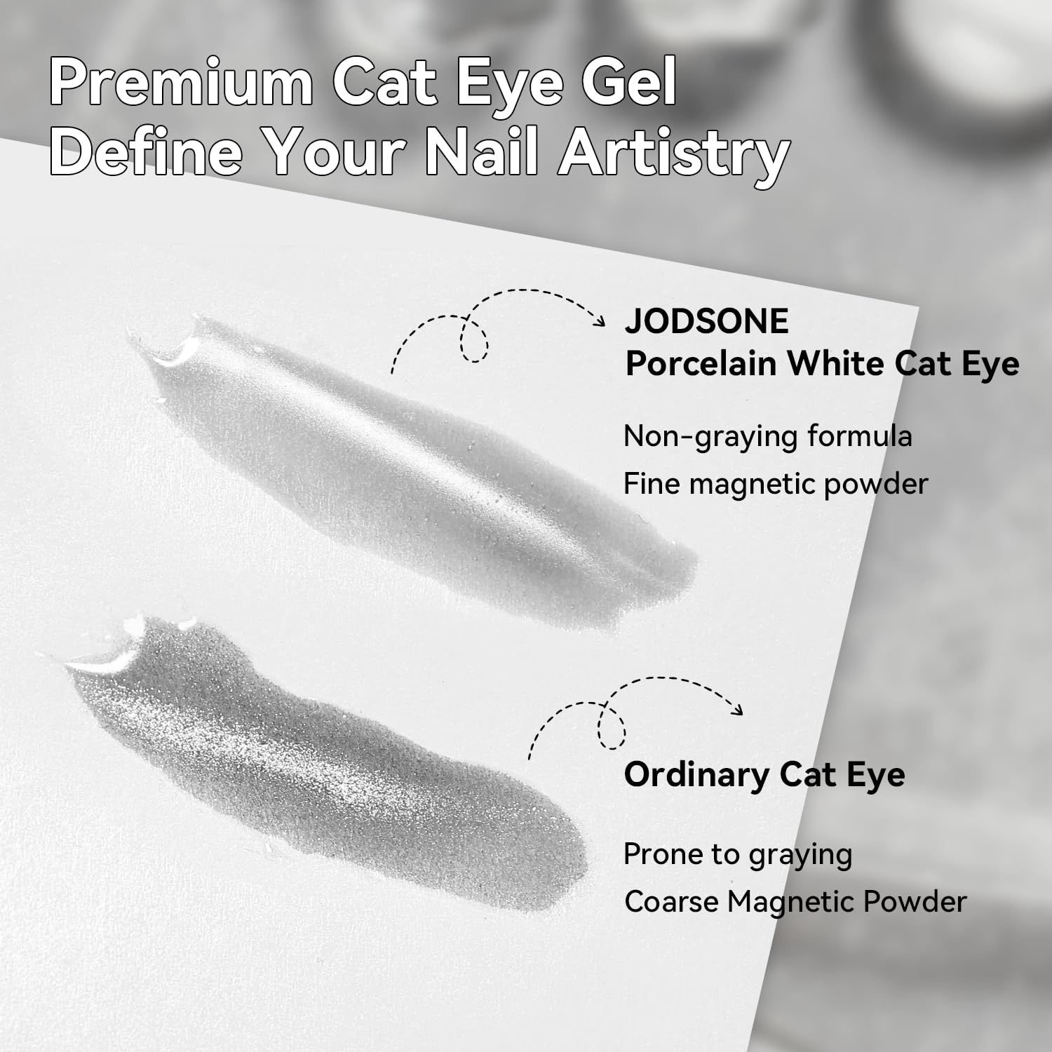 JODSONE 16.5ml Cat Eye Gel Nail Polish Pink Purple Glitter Magnetic Reflective Translucent at Home Salon Design Need U V Curing(Moonlight Silvery Glassy Holographic 16.5ml)