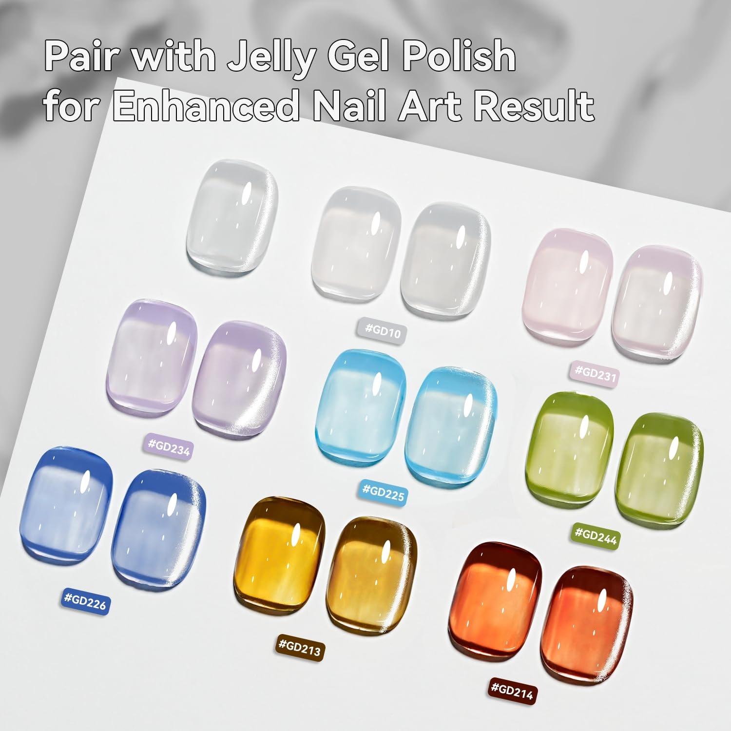 JODSONE 16.5ml Cat Eye Gel Nail Polish Pink Purple Glitter Magnetic Reflective Translucent at Home Salon Design Need U V Curing(Moonlight Silvery Glassy Holographic 16.5ml) - view 3